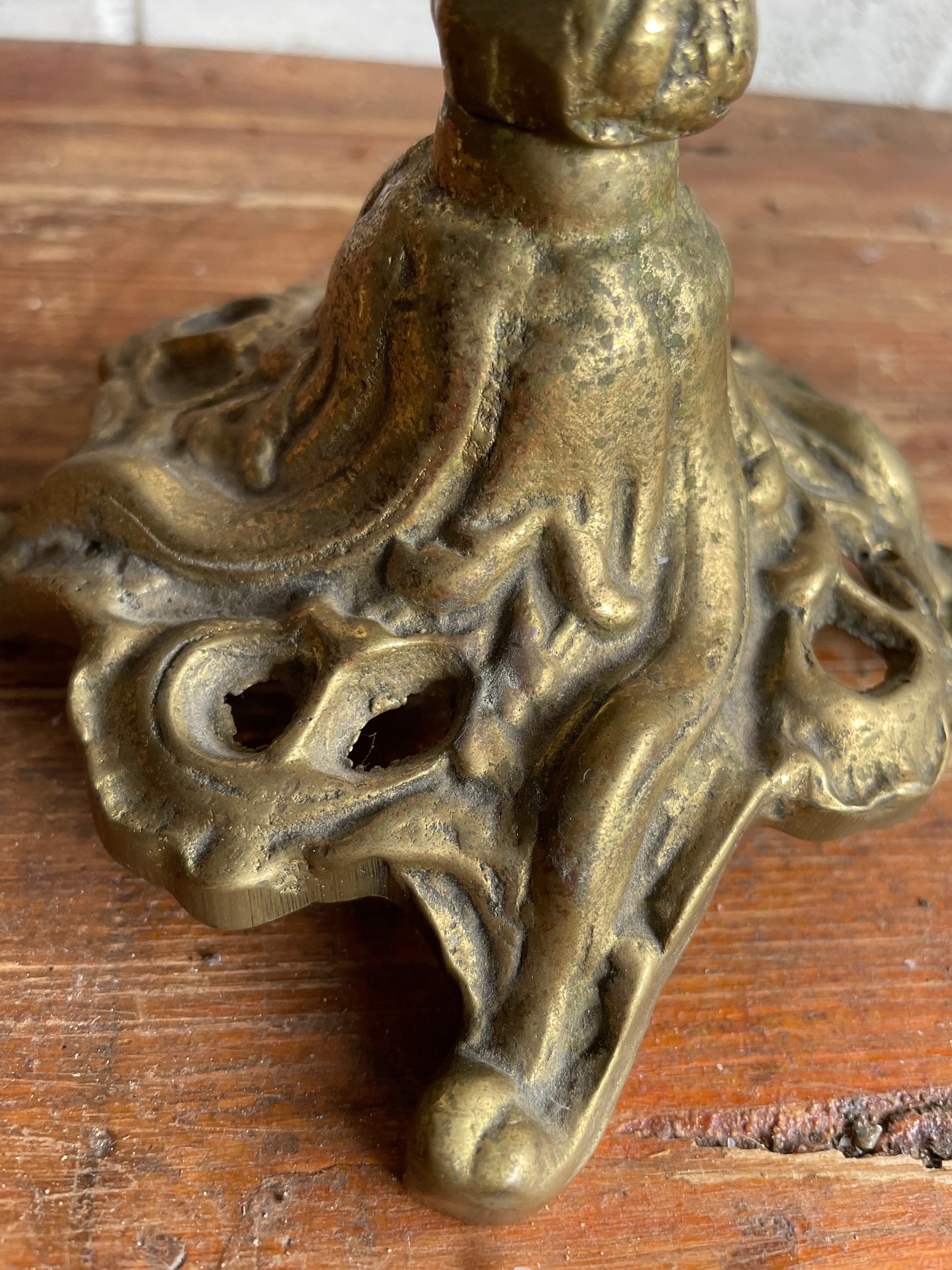 Heavy Brass Decorative Candelabra