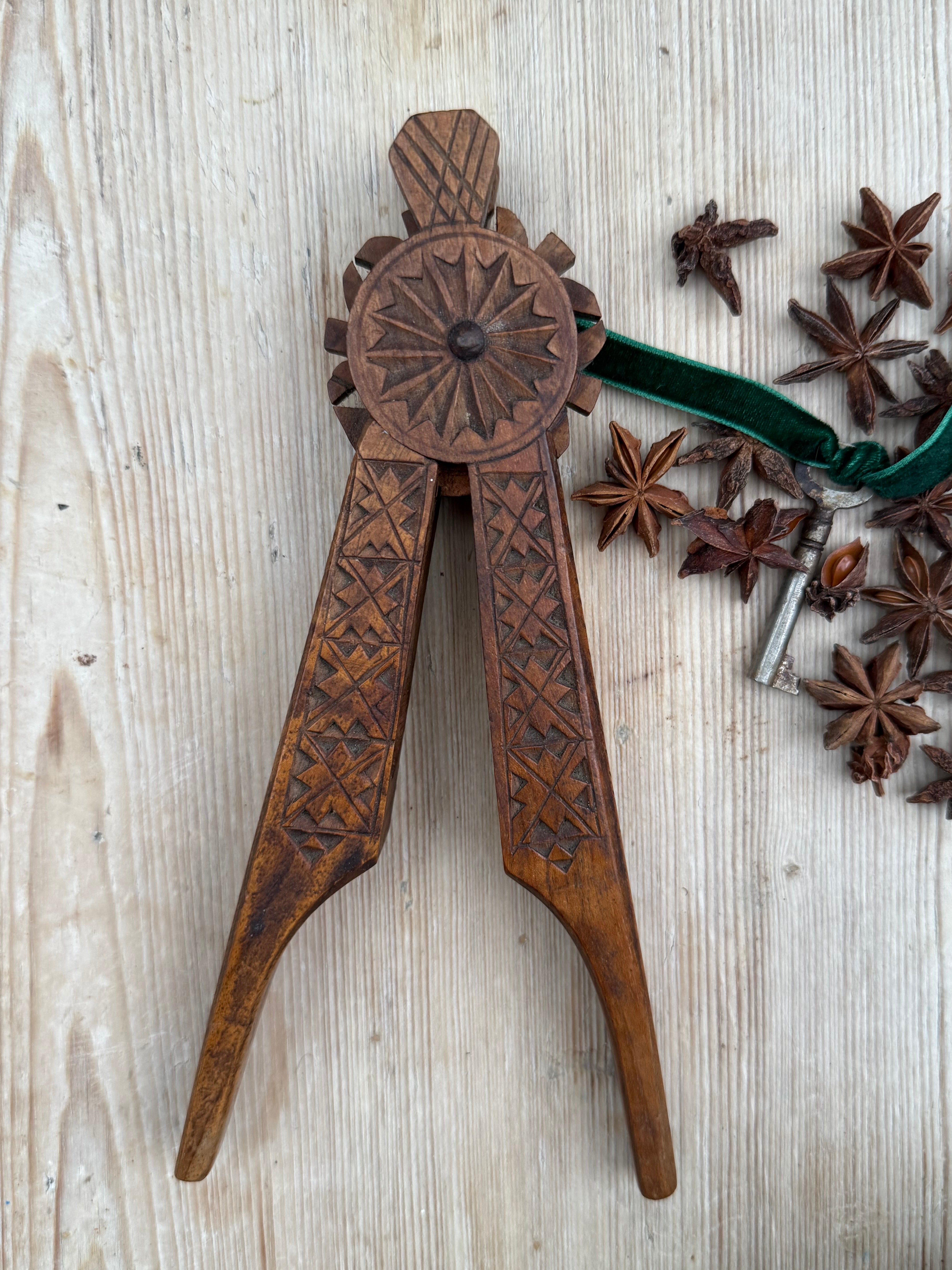 Antique Scandinavian Handcarved Nutcracker 