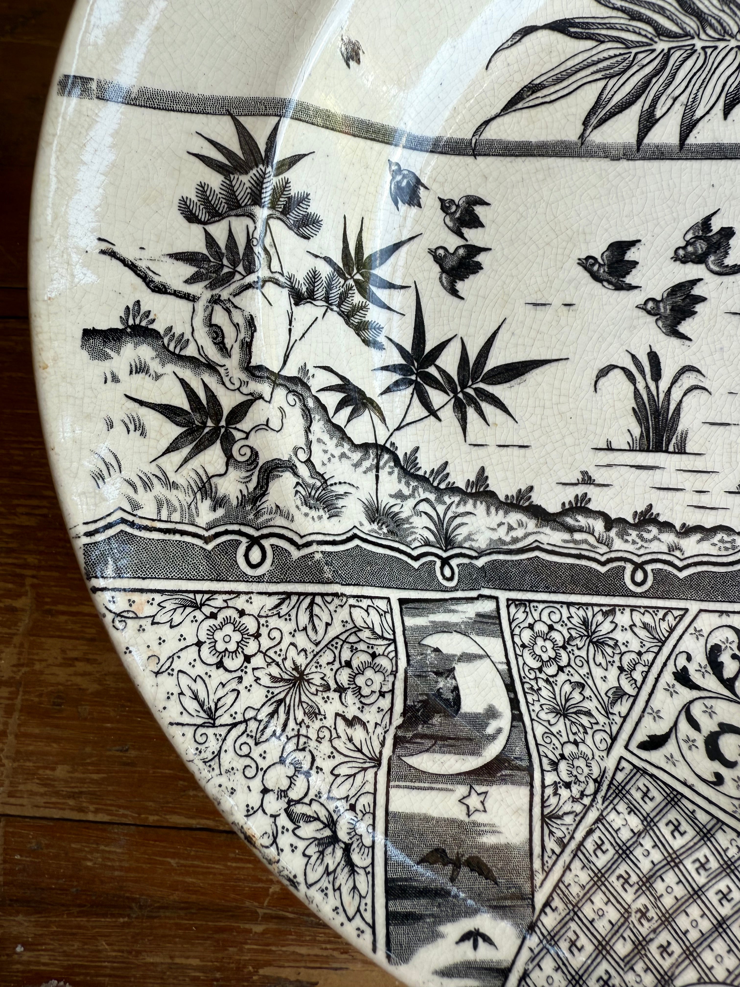 19th Century Aesthetic Movement Ironstone Bowl