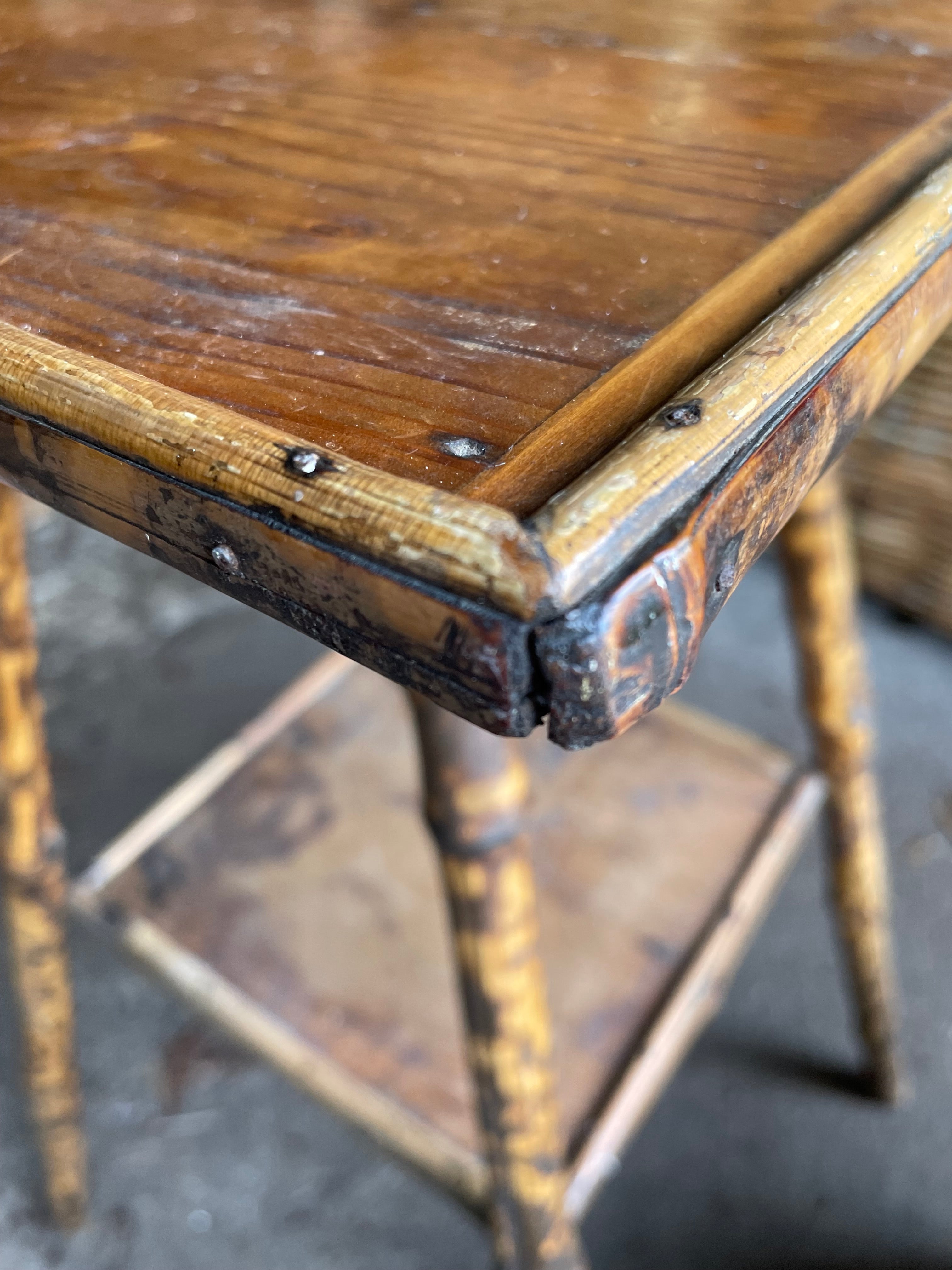 Tiger Bamboo Side Table