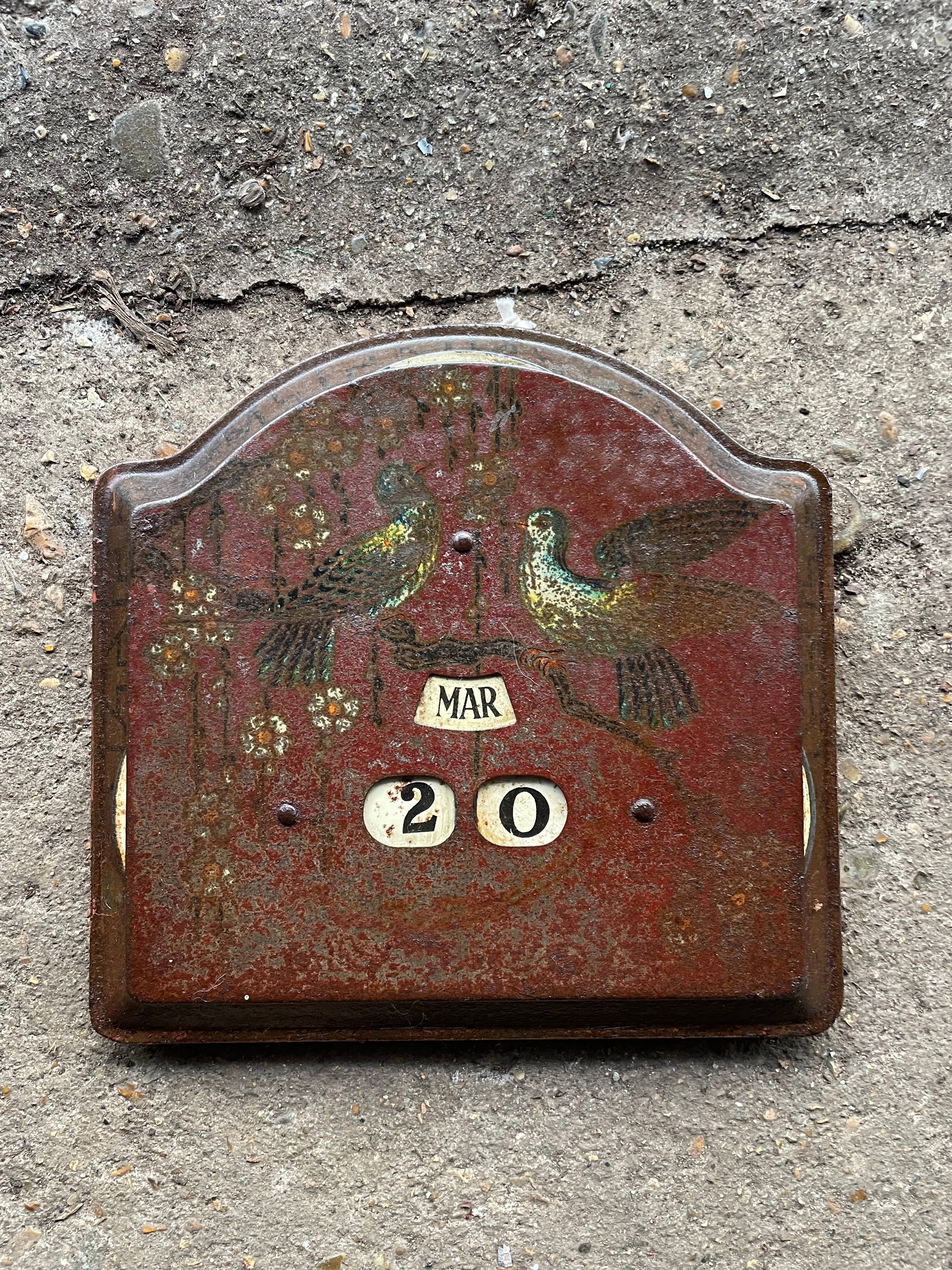 Early 20th Century Toleware Perpetual Calendar