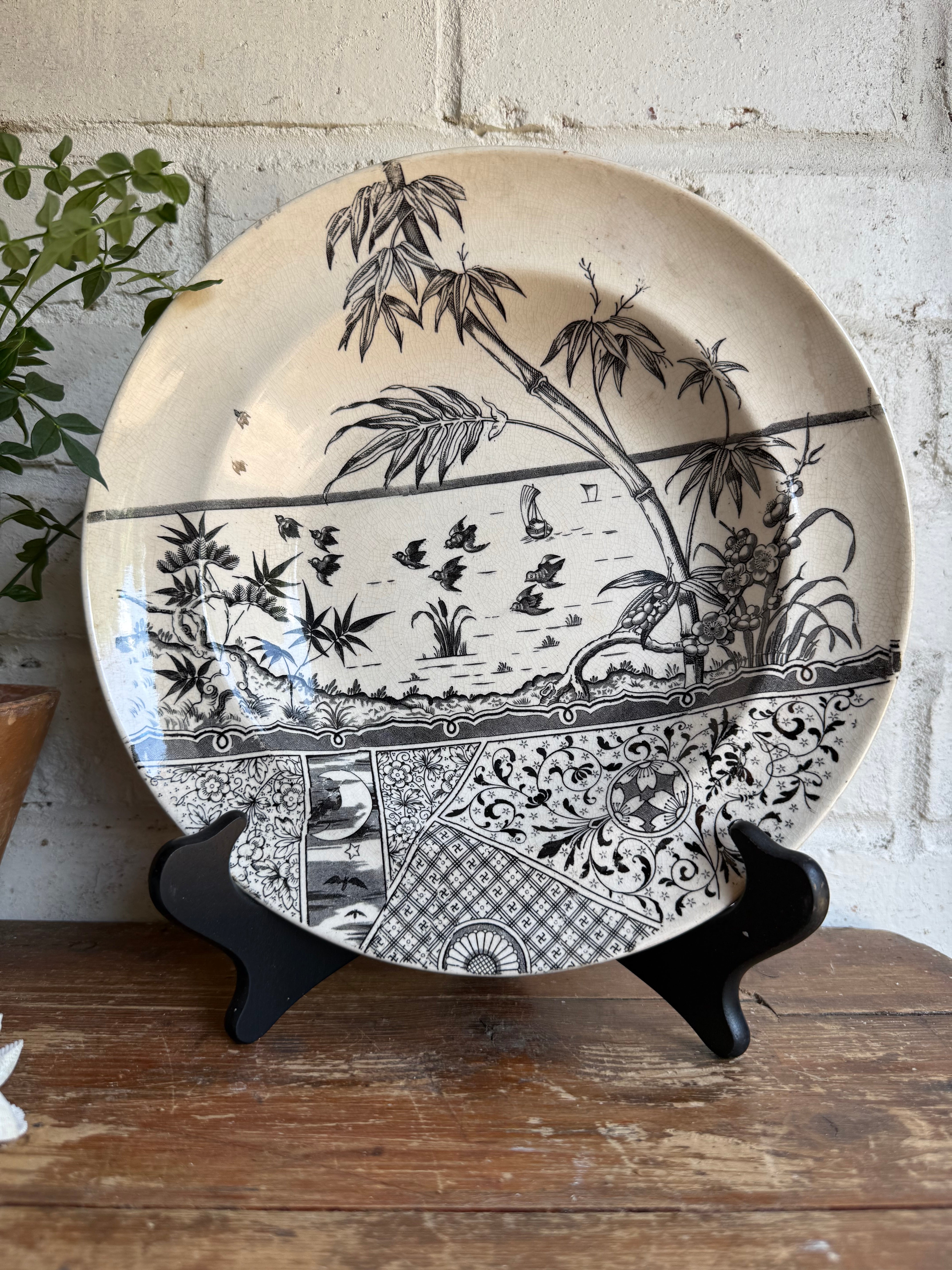 19th Century Aesthetic Movement Ironstone Bowl