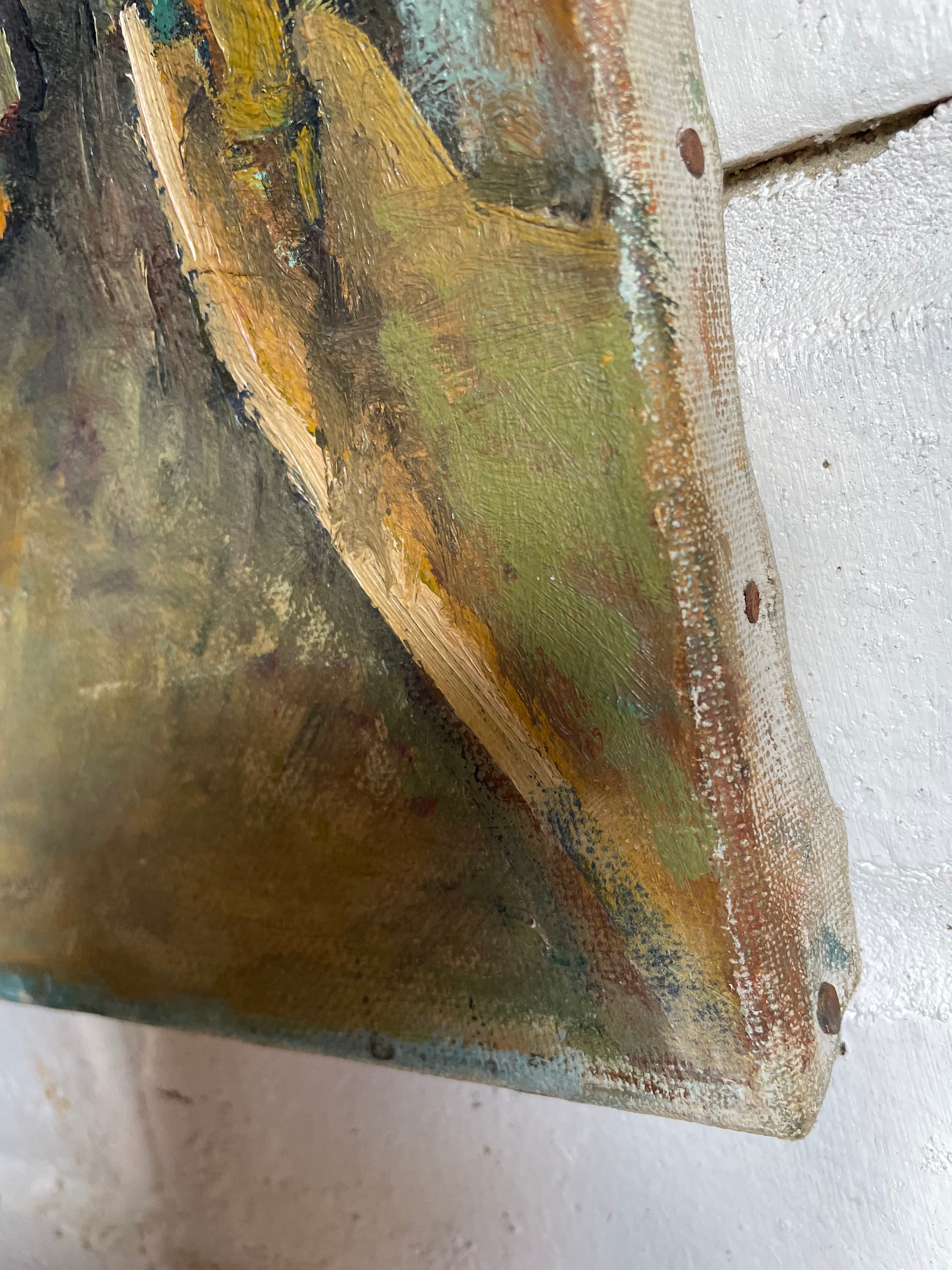 French Market Day: Antique Oil on Stretched Linen