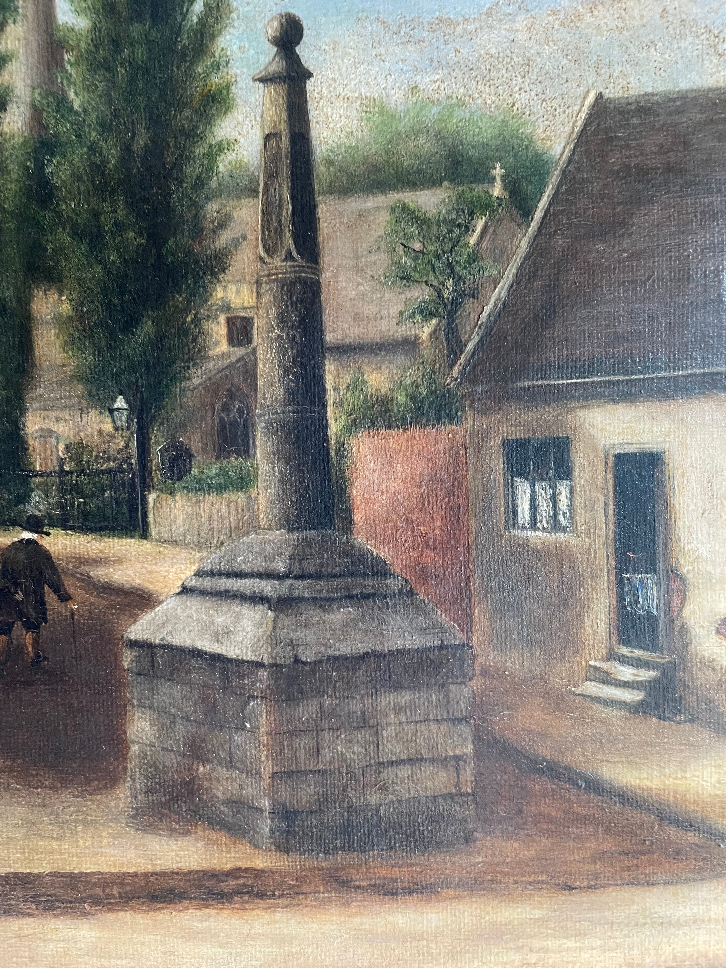 The Monument: Early 20th century oil on canvas