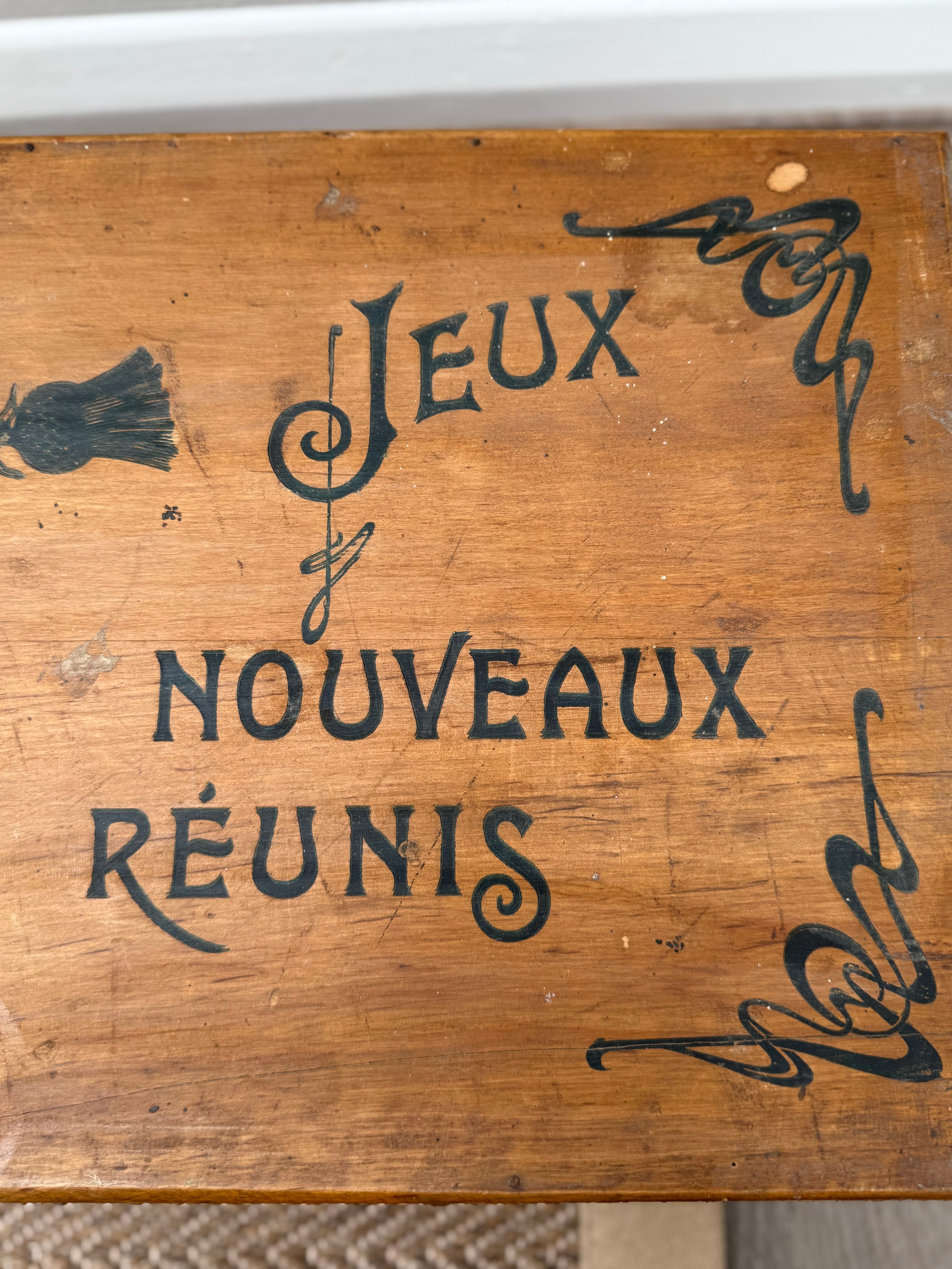 Early 1900s Art Nouveau French Game Box
