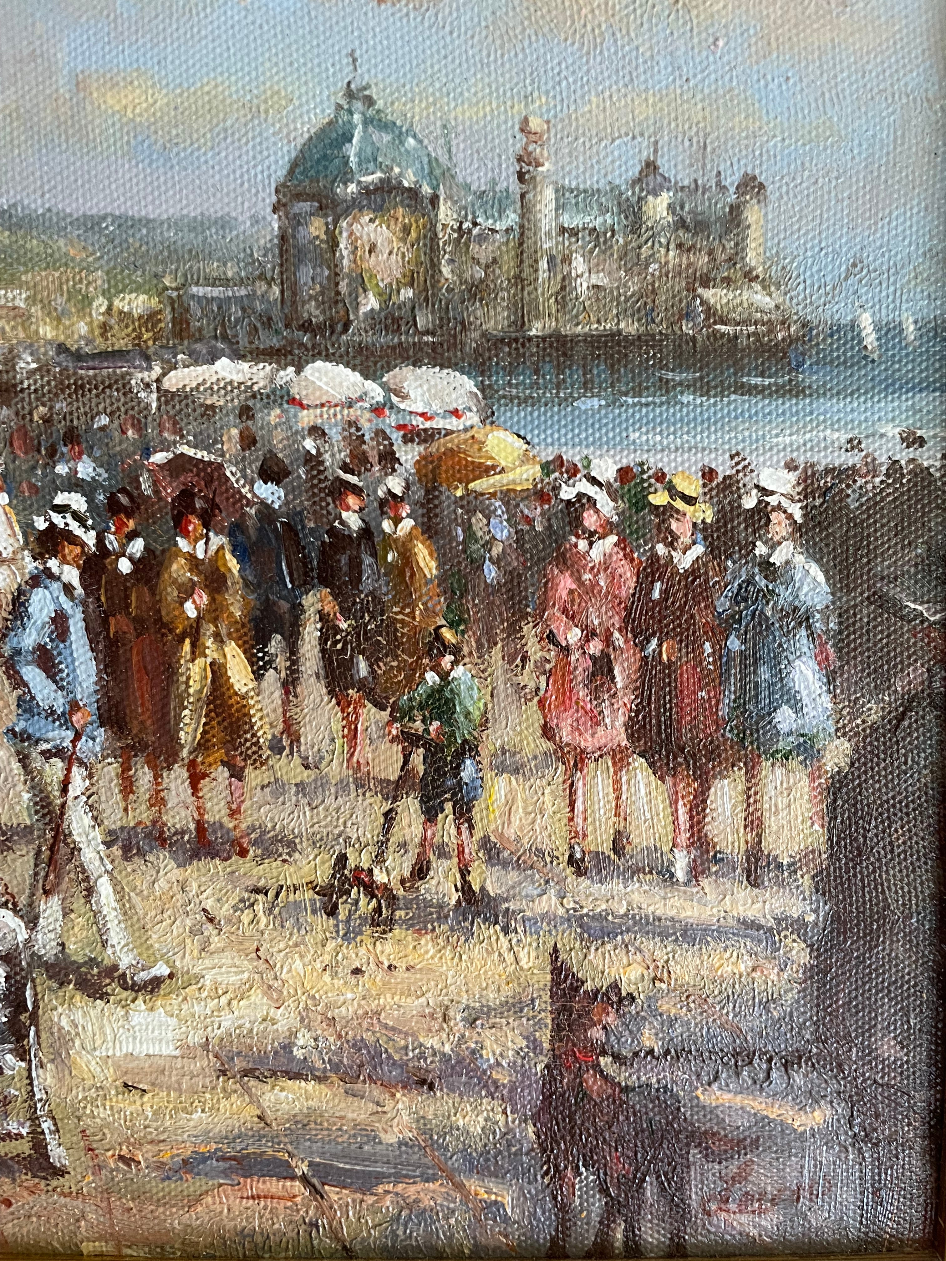 Belle Epoque French Riviera Oil on Canvas: Was £145 now £101.50 at checkout