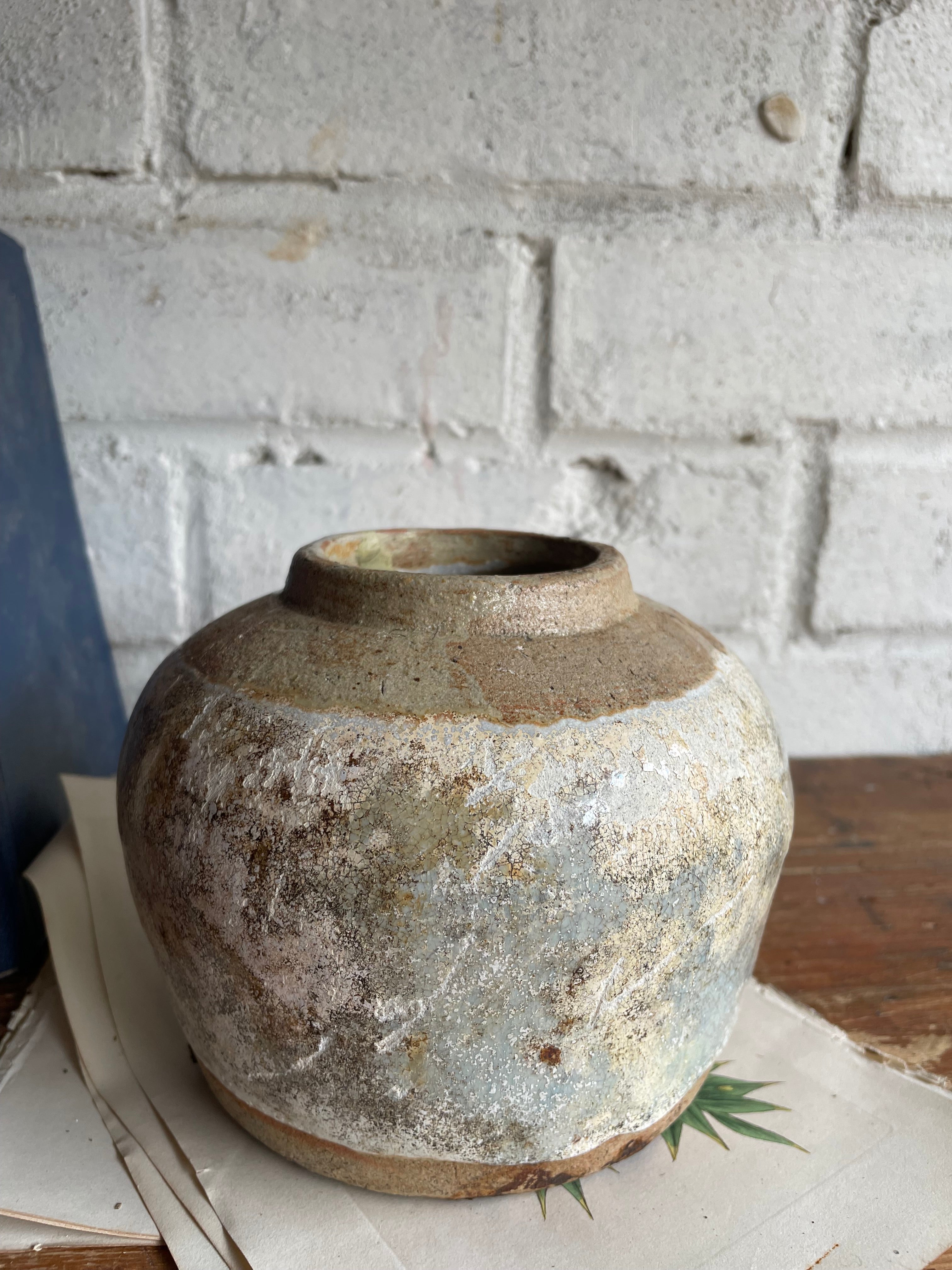 Speckled 19th Century Ginger Jar