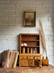 Vintage Miniature Oak Welsh Dresser