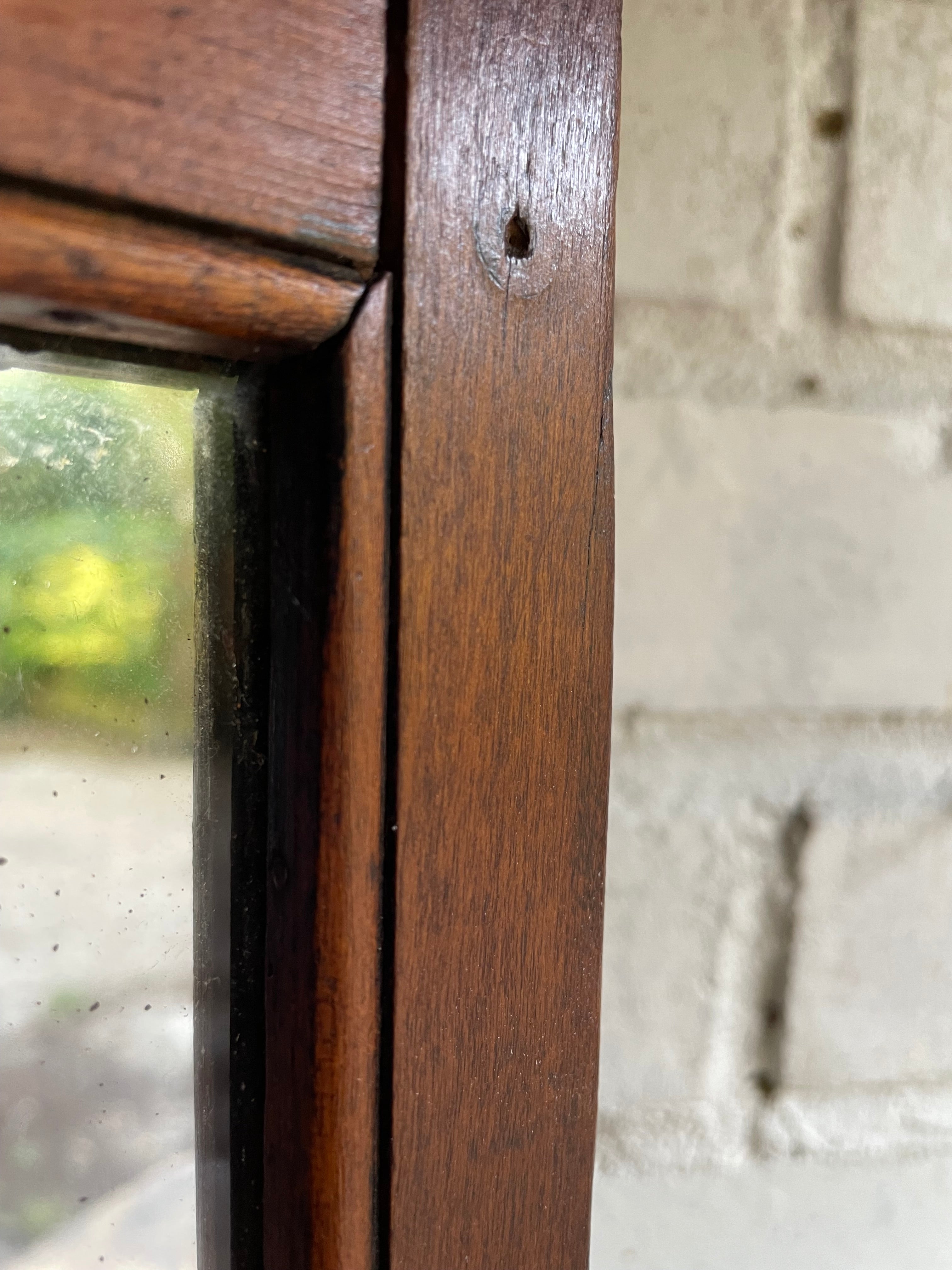 UK only delivery. 19th Century Oak Wall Unit with Mirror. Was £70 now £45.50 at checkout