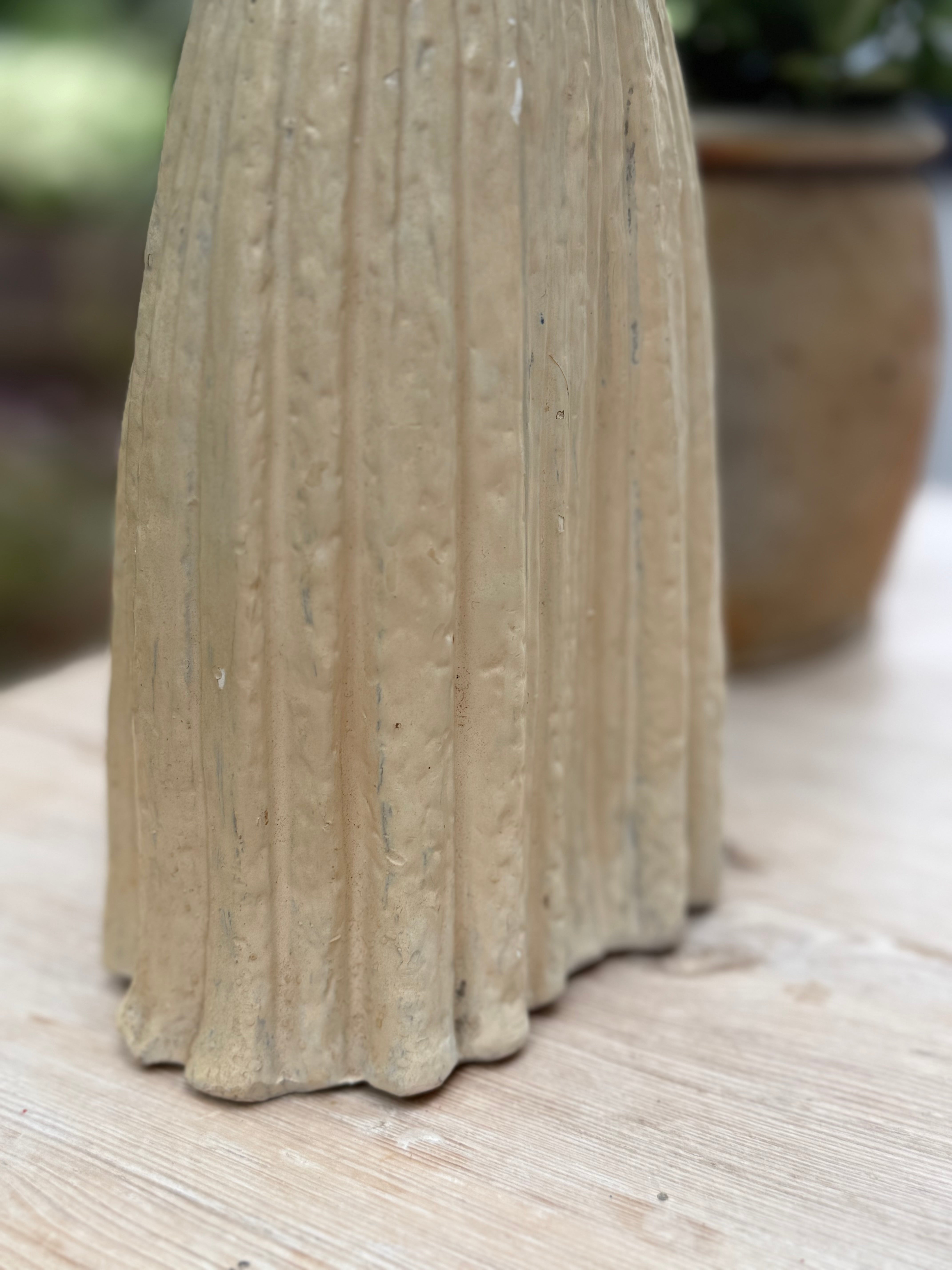 In Prayer: Beautiful Glazed Clay Sculpture