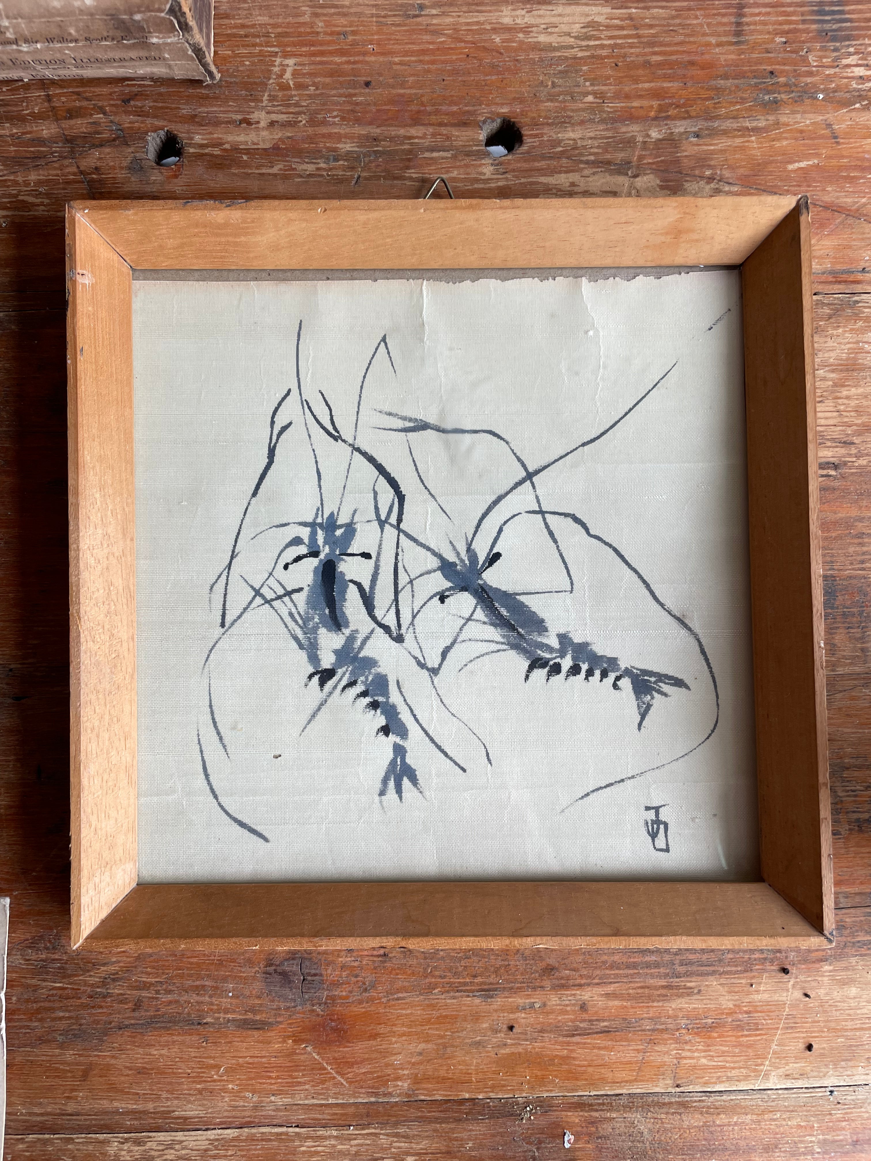 Crayfish: Painting on Silk