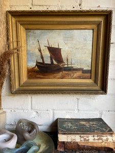 19th Century British School Double-Sided Oil Painting