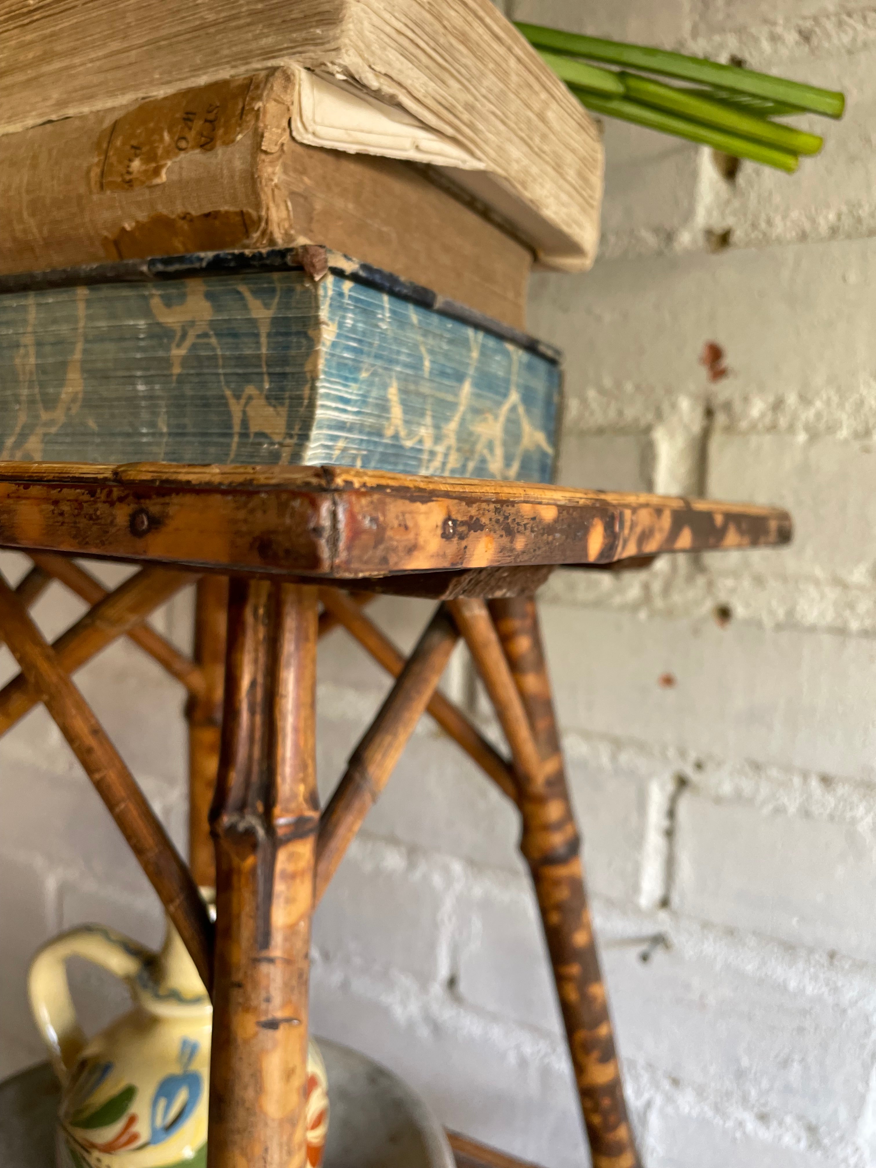 Tiger Bamboo Side Table