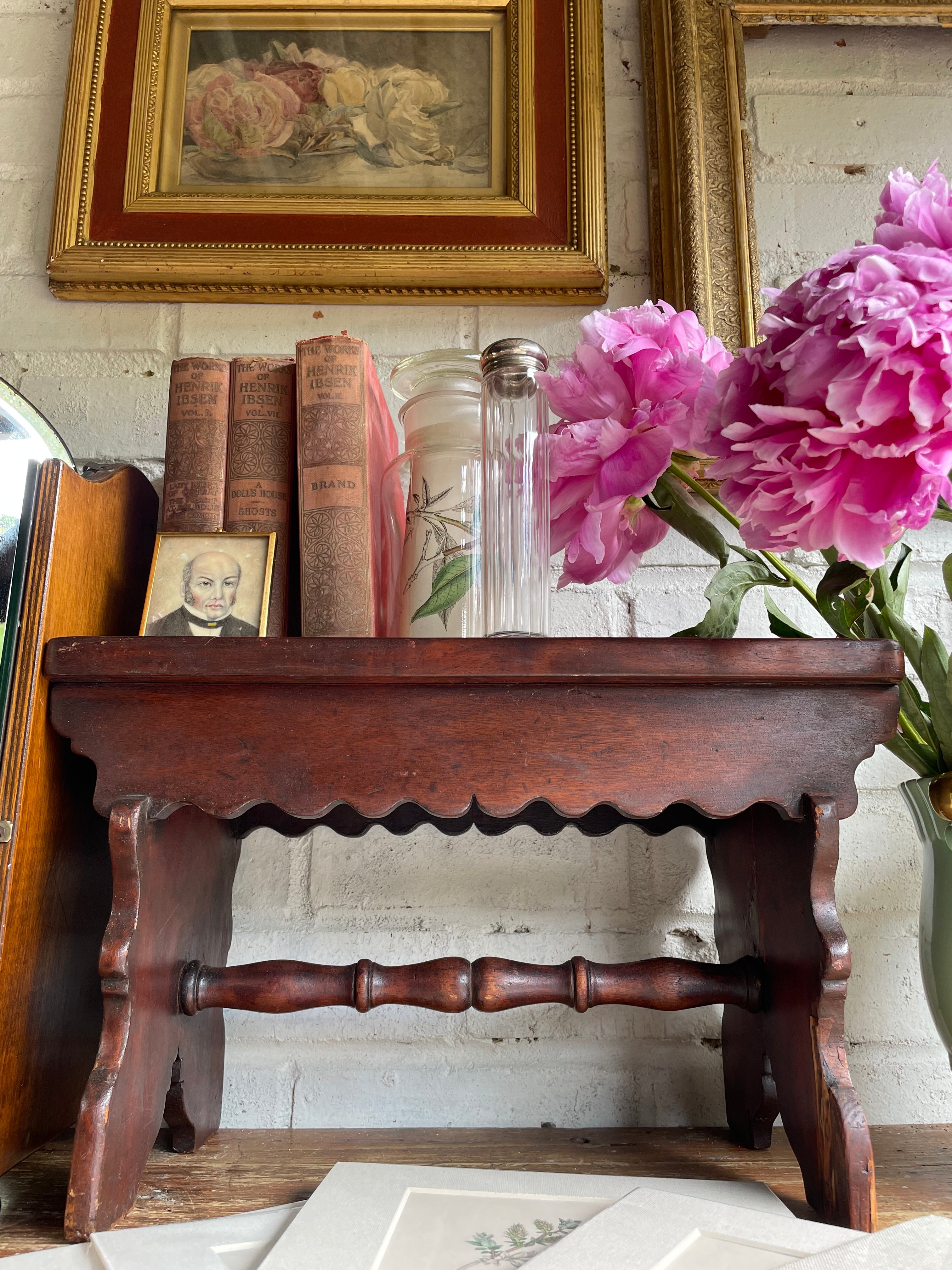 19th Century Oak Scalloped Stool
