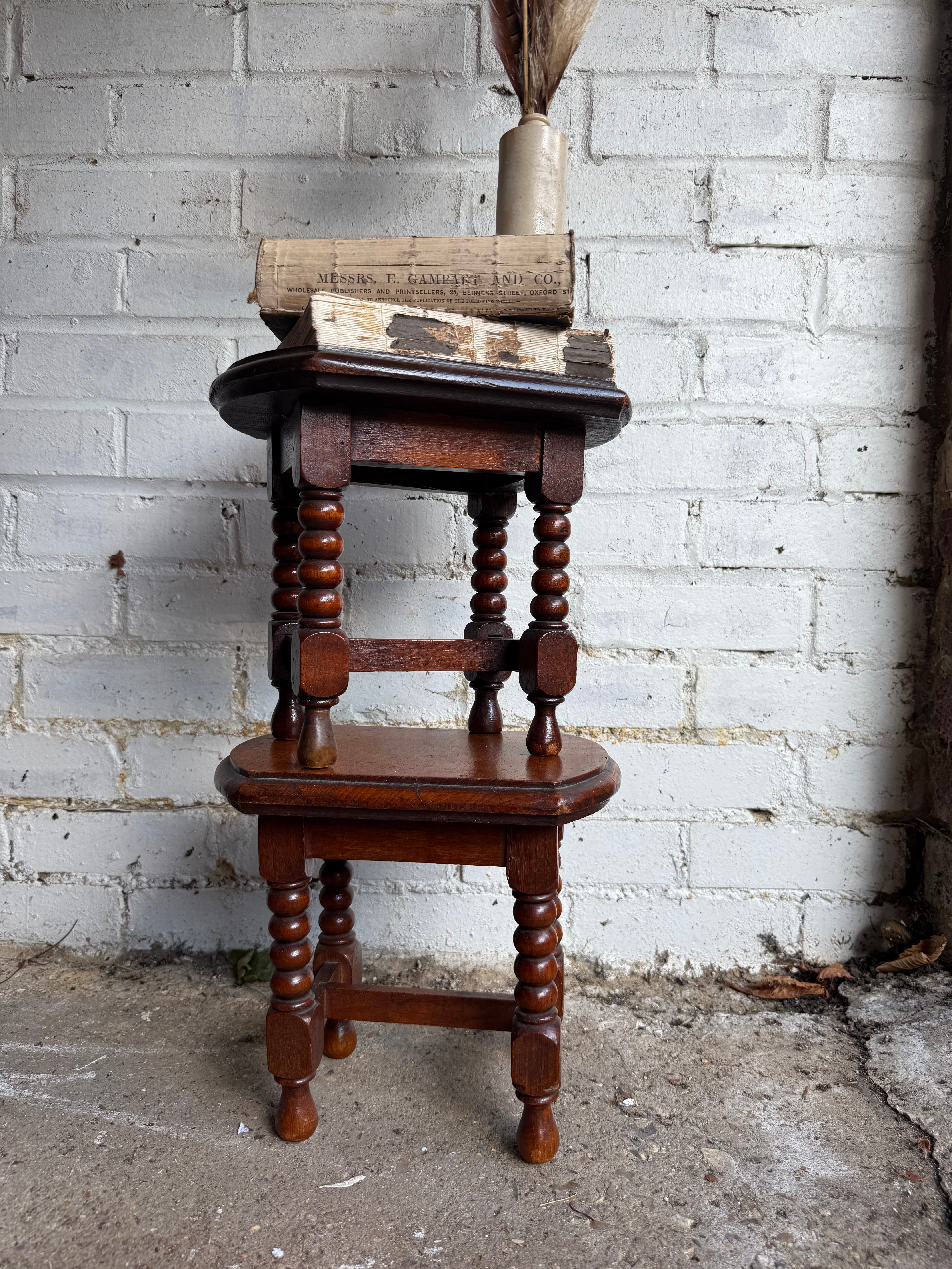 19th Century Small Oak Bobbin Stools