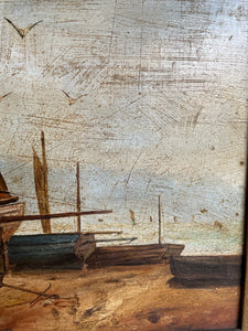 19th Century British School Double-Sided Oil Painting