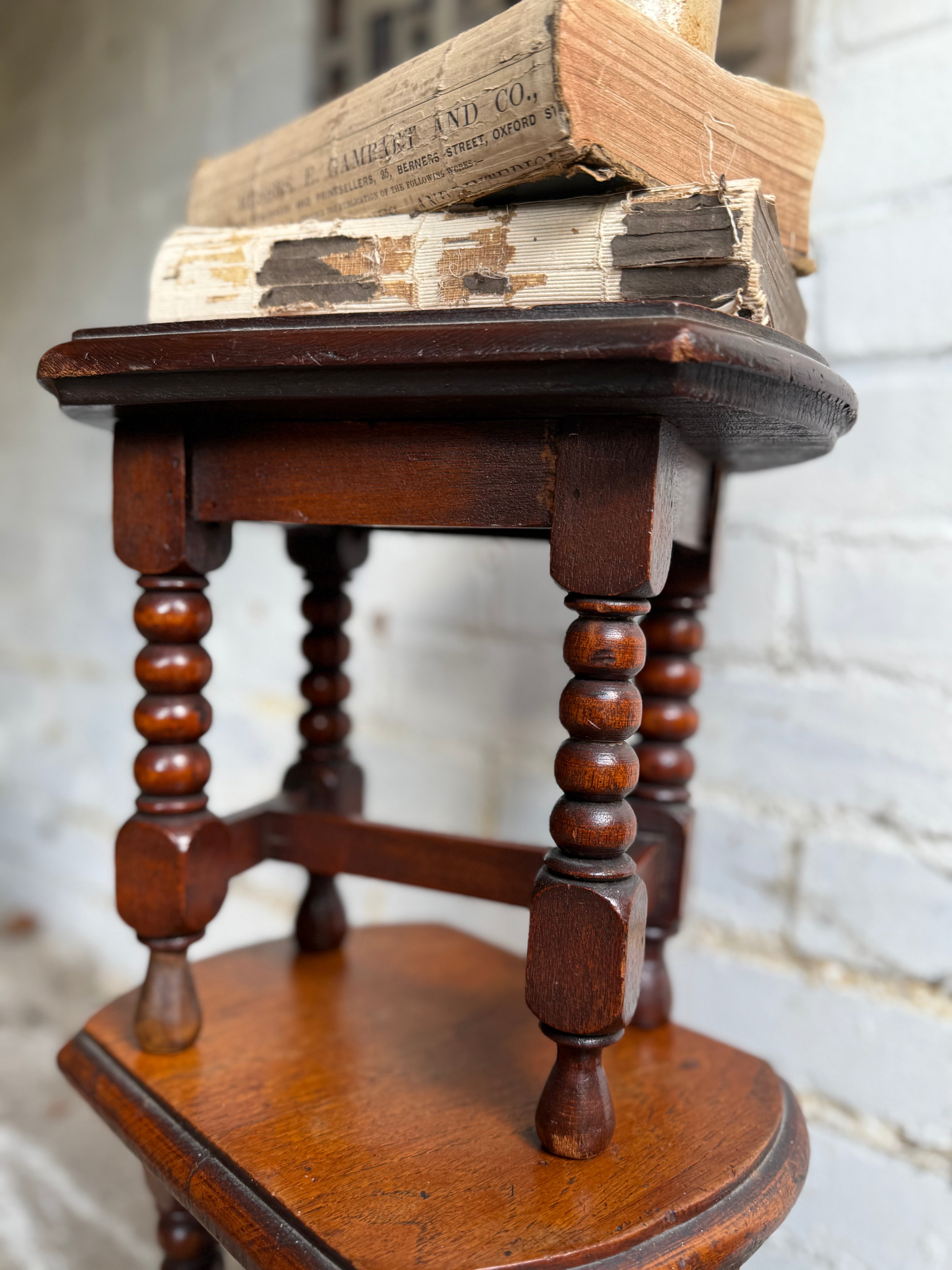 19th Century Small Oak Bobbin Stools