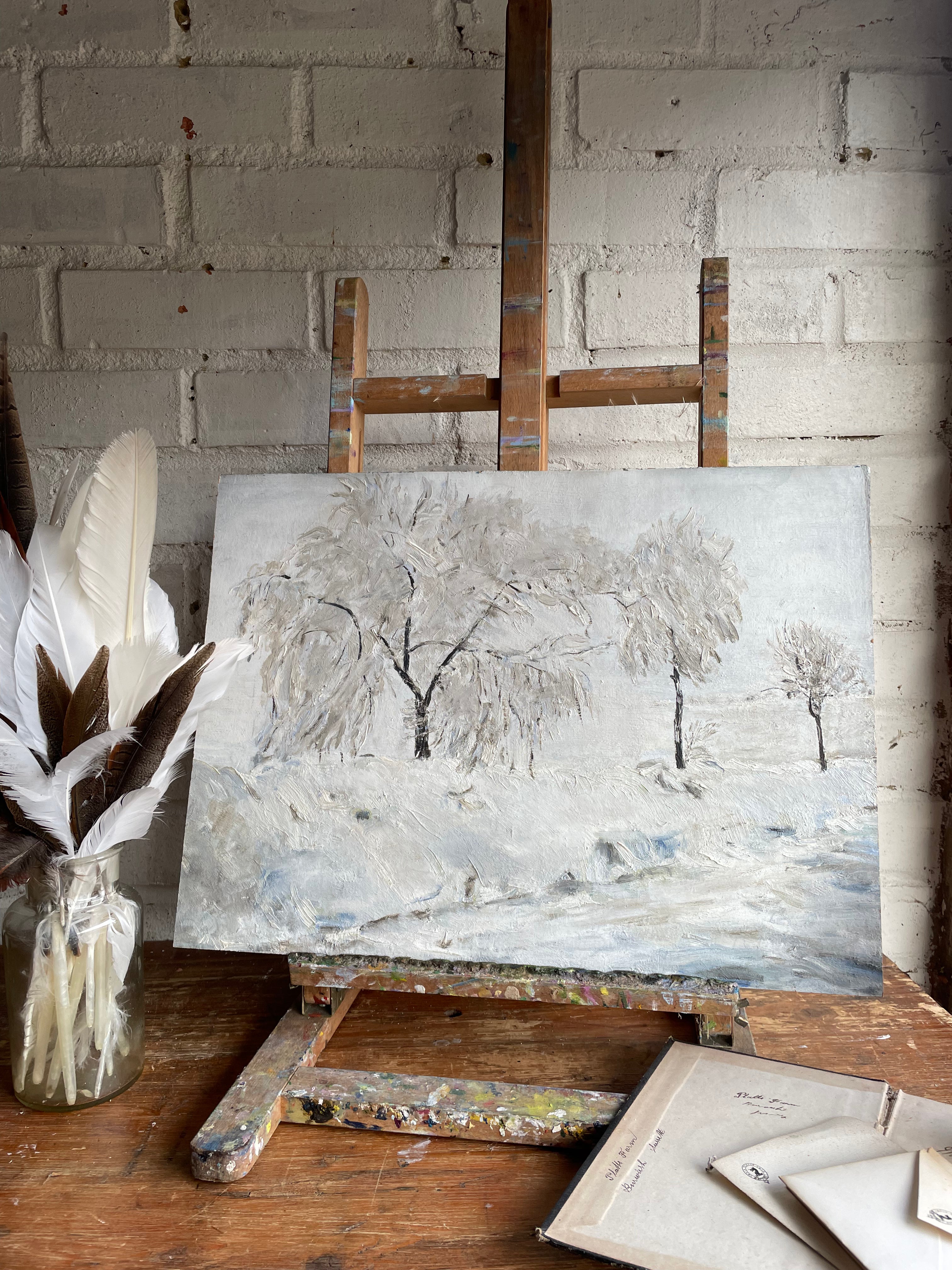 Oil on Board: Wintry Forest