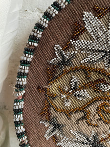 Victorian Beadwork Textile Shield