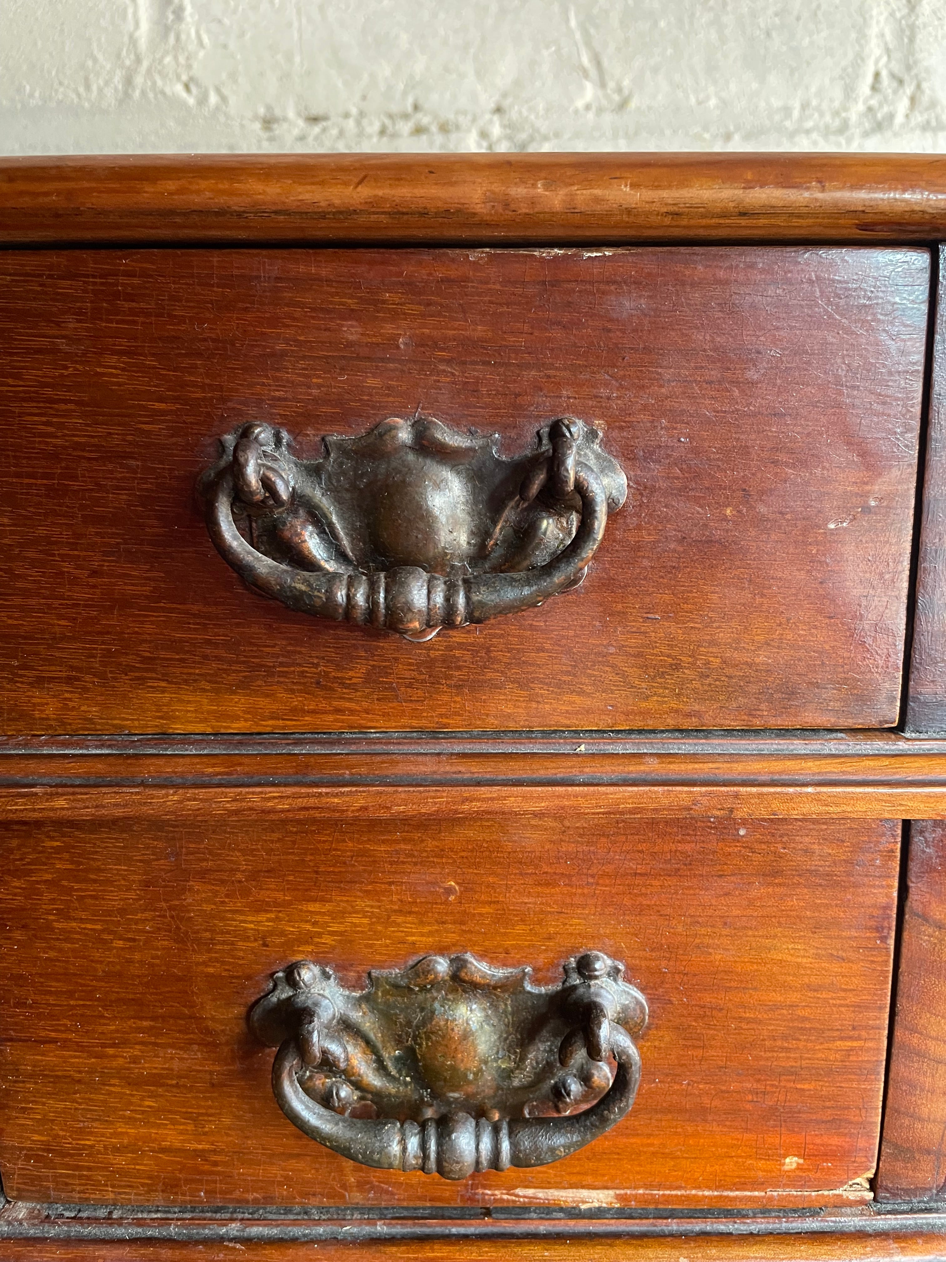 Victorian Mini Drawers with Original Faded Copper Handles