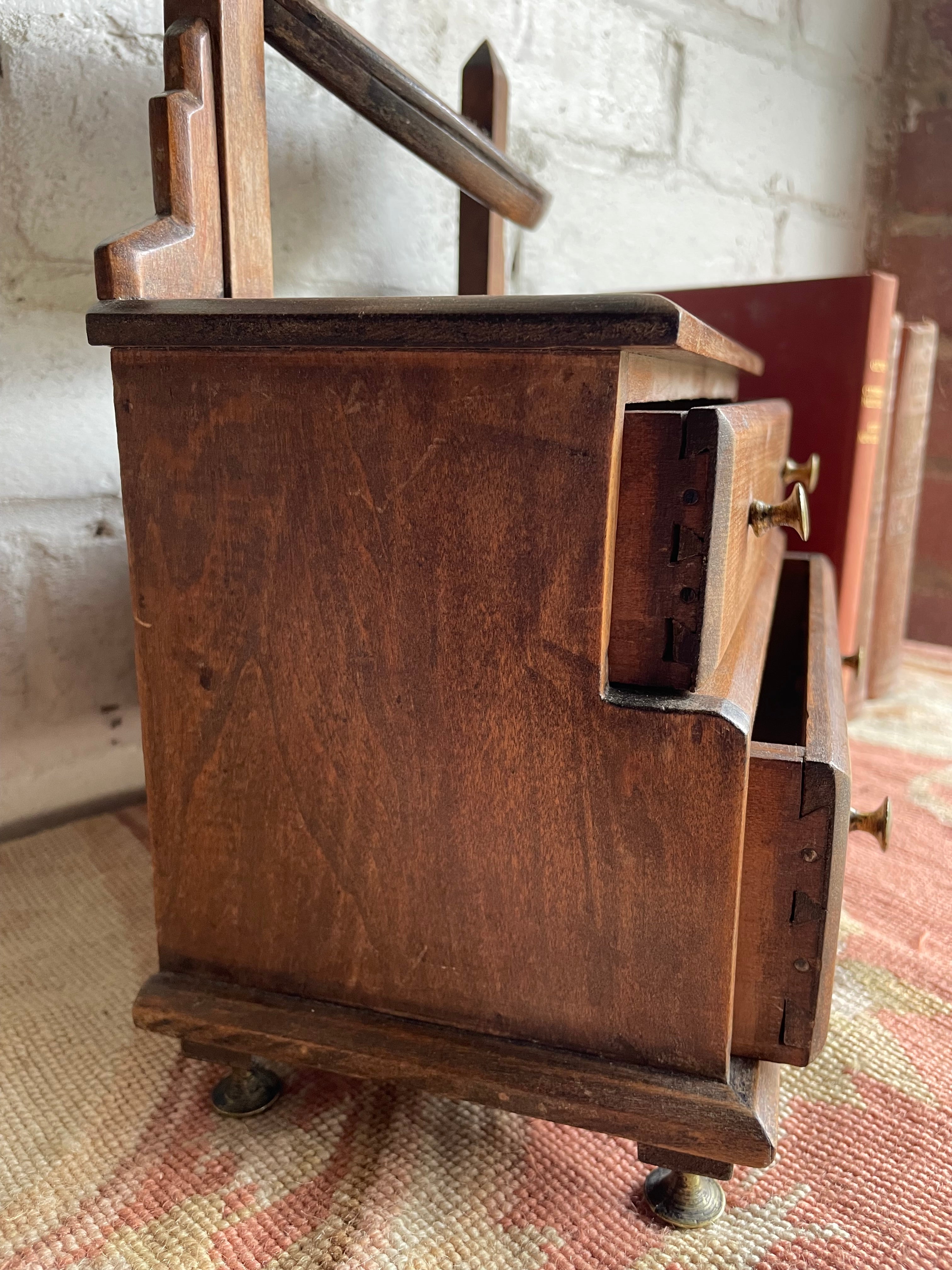 19th Century Apprentice Chest of Drawers with Swivel Mirror