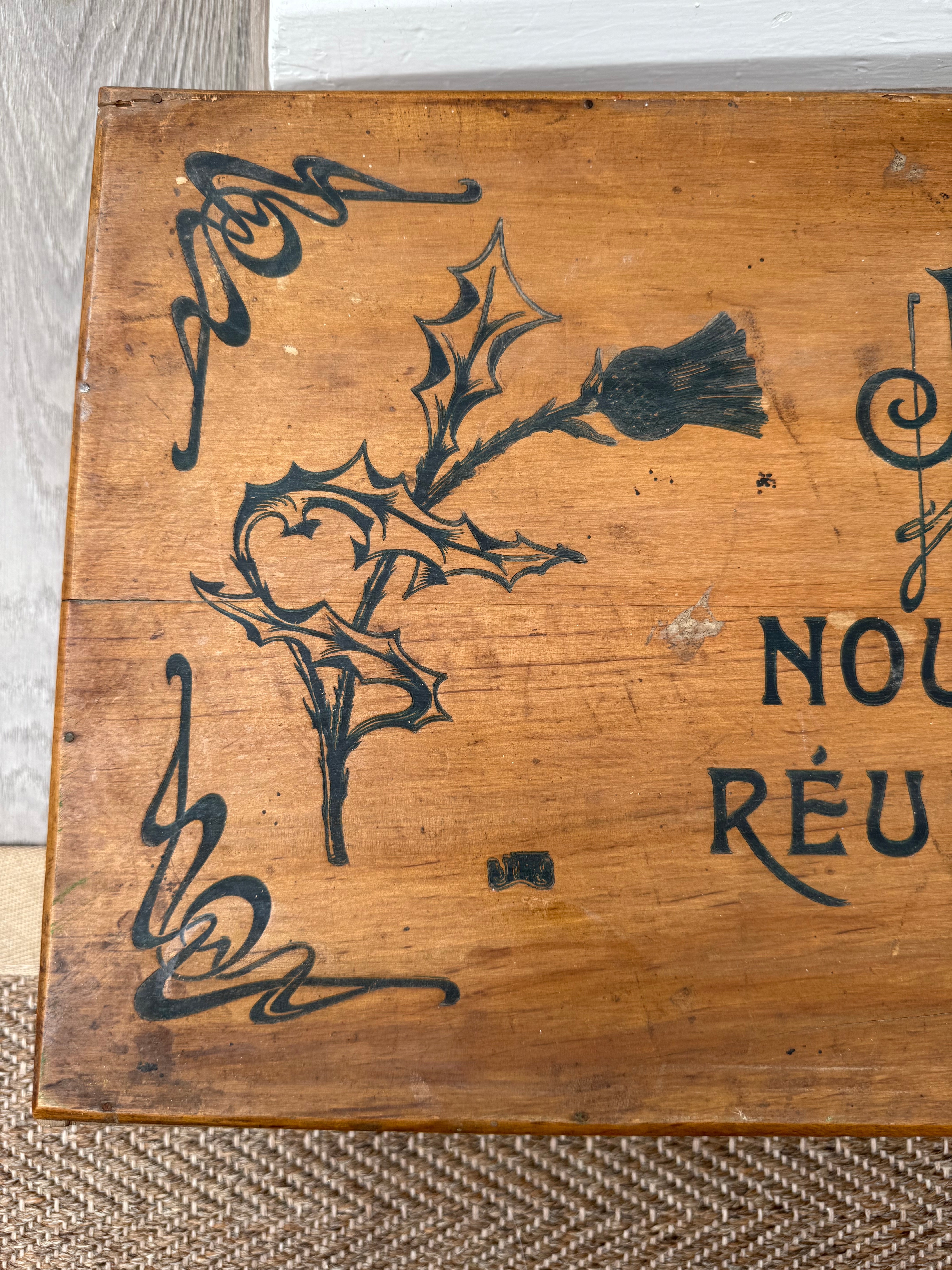 Early 1900s Art Nouveau French Game Box