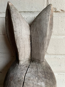 Quirky Carved Hare Sculpture