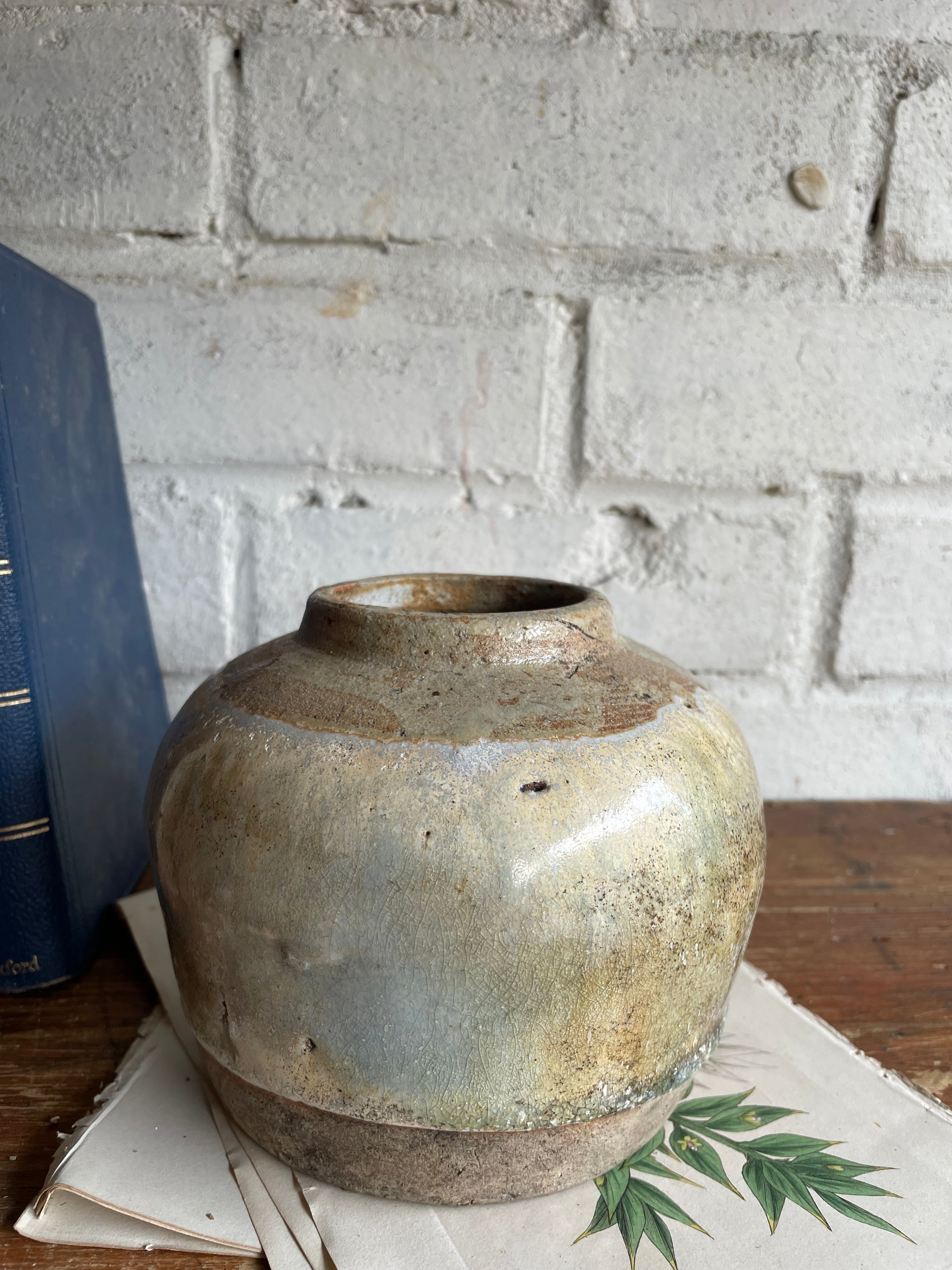 Speckled 19th Century Ginger Jar