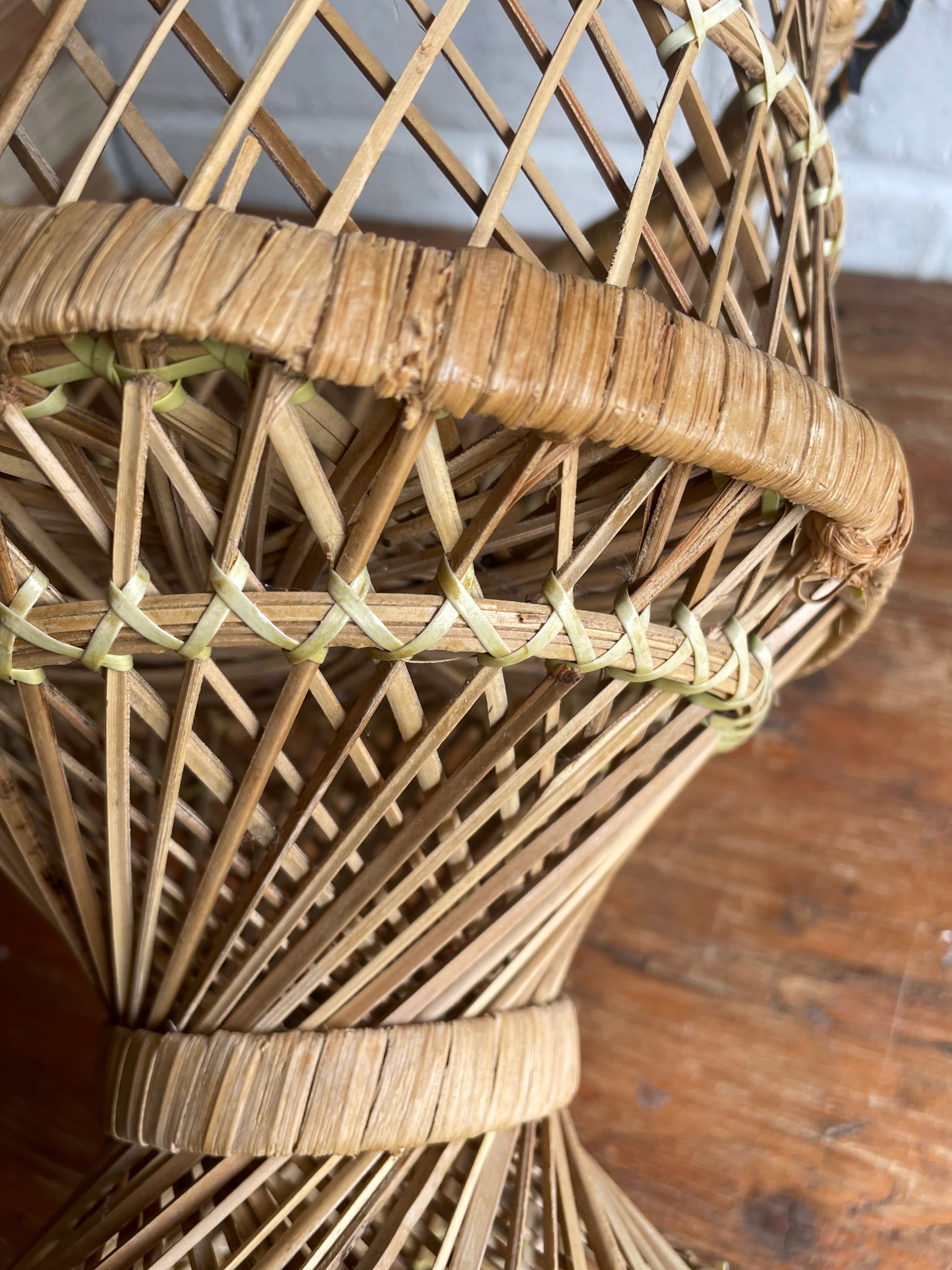 Vintage Wicker Plant Stand