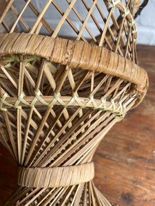 Vintage Wicker Plant Stand