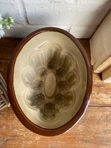 Oval Victorian Stoneware Jelly Mould