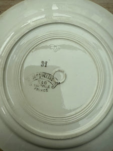 Set of Three Antique French “Luneville” Side Plates