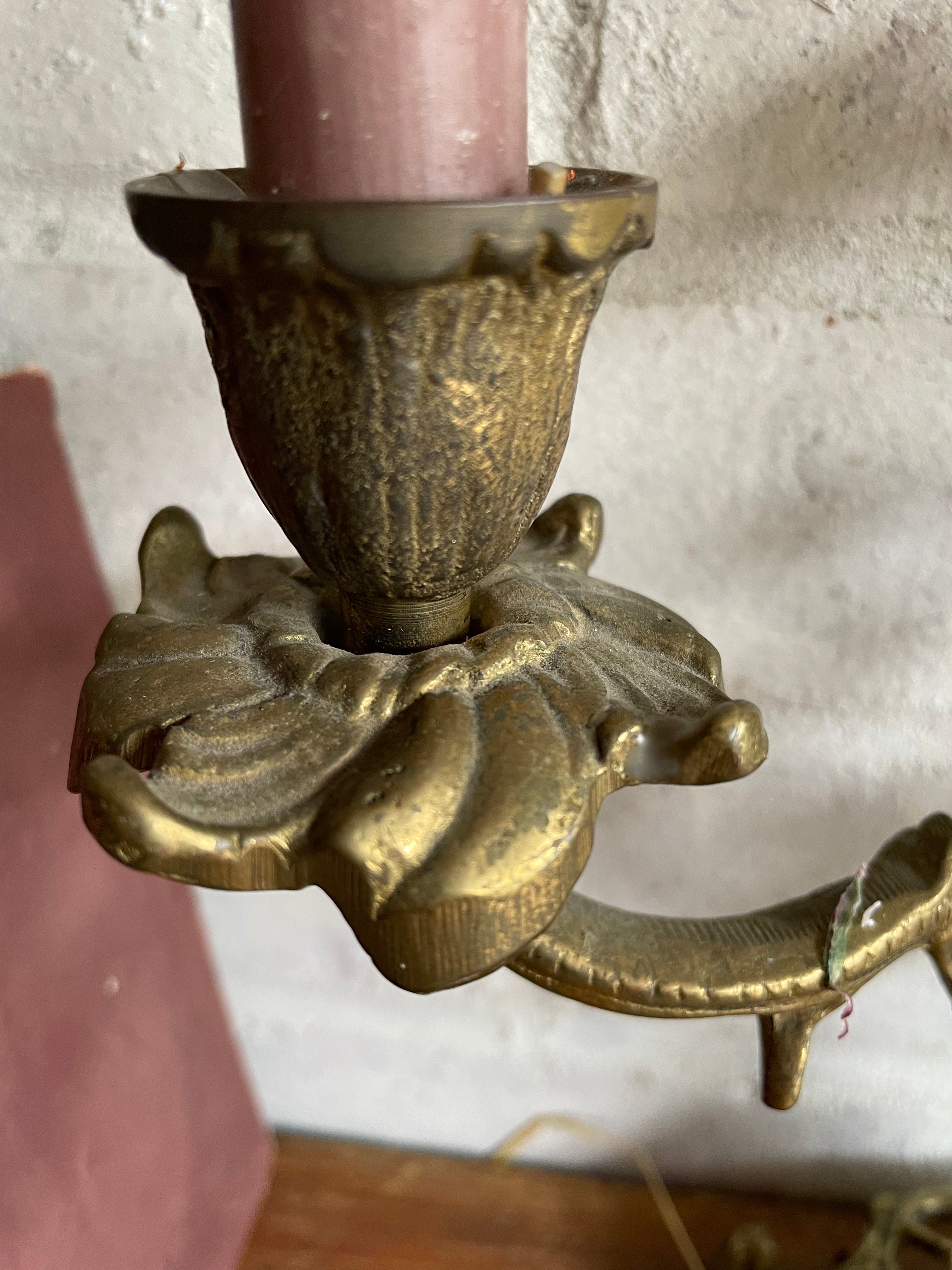 Decorative Faded Brass Candelabra