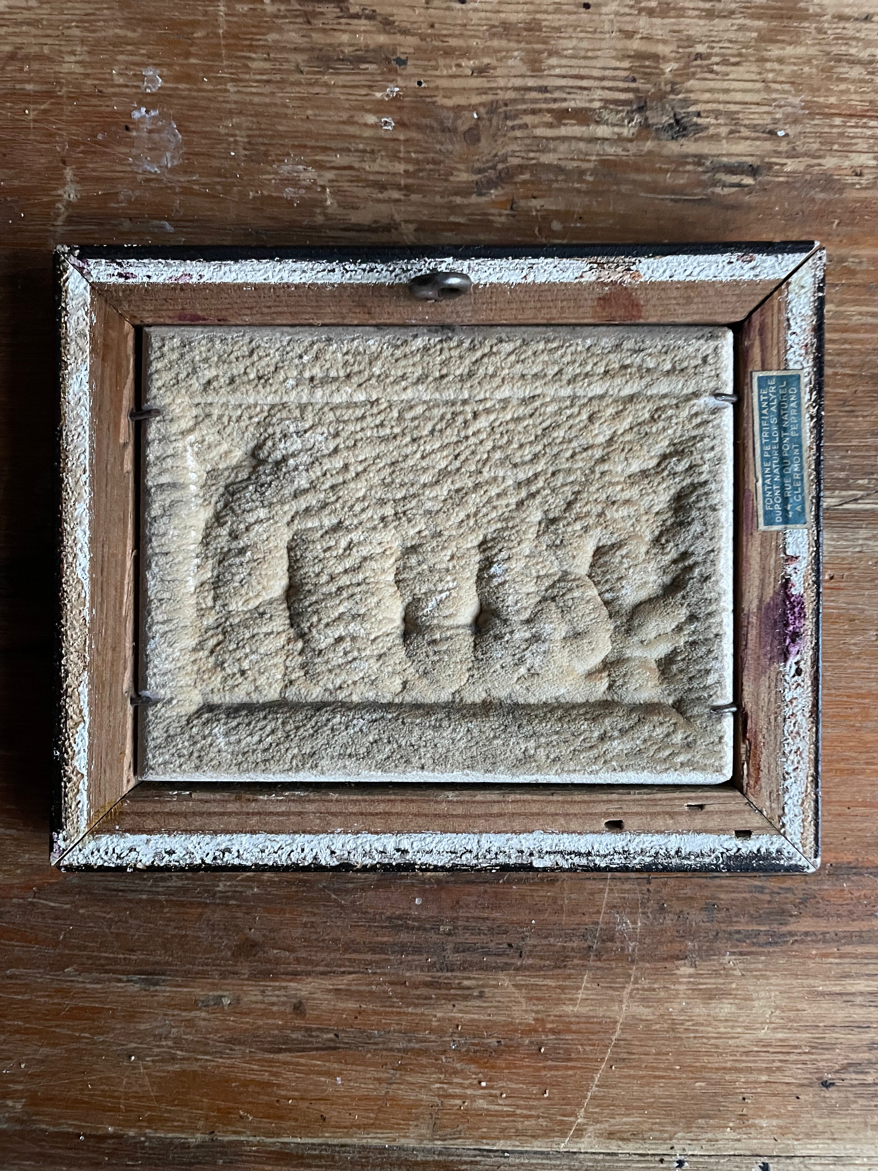 Tiny 19th Century French Lava Relief of a Pastoral Scene