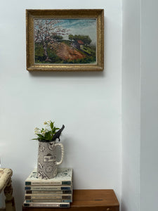 Blossom Tree: Early 20th Century Signed Impressionist  Oil on Board