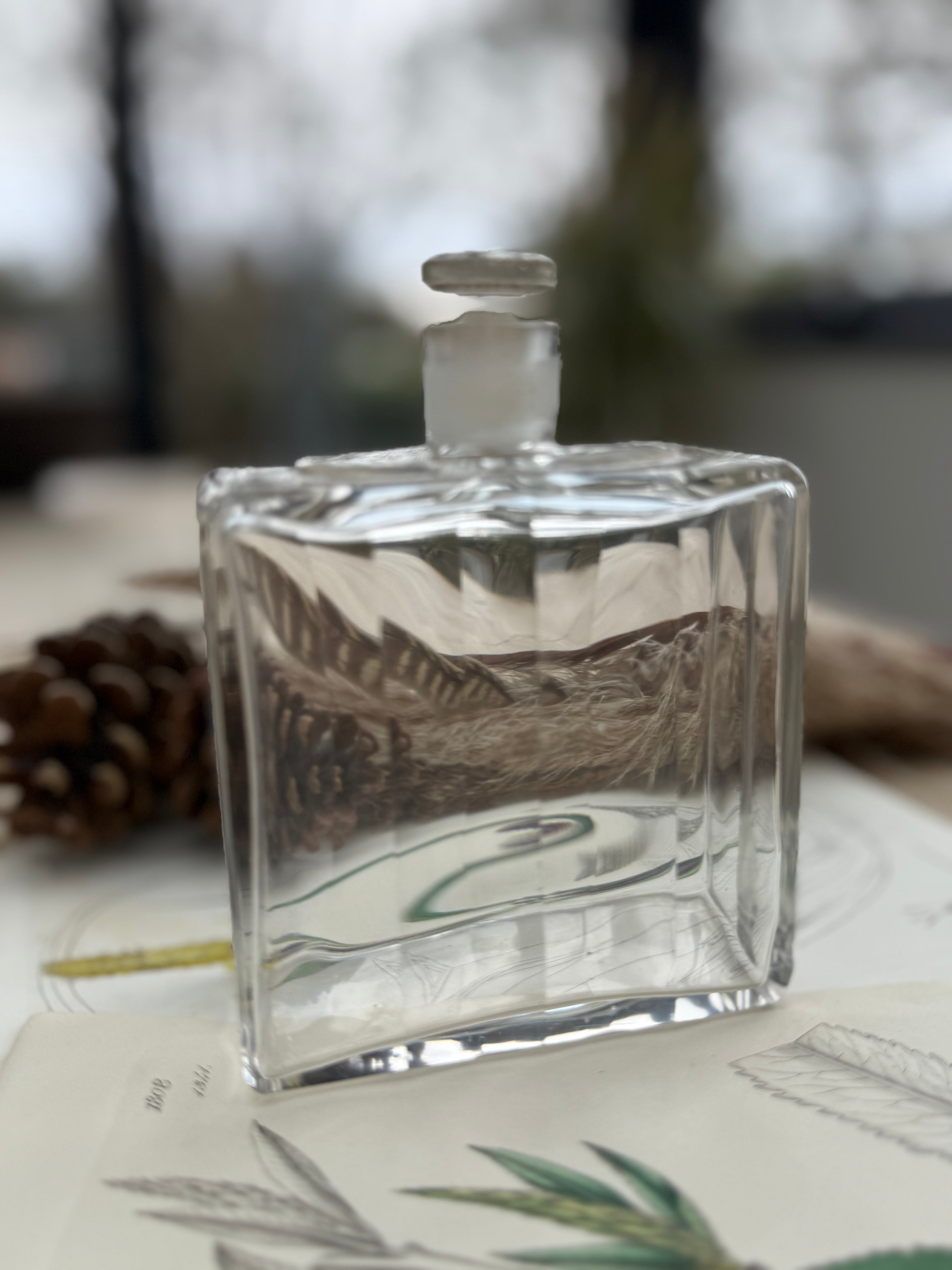 Large Glass Vintage French Cologne Bottle: Circa 1940s