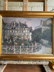 A French Garden in Bloom: Oil on Board: Was £90 now £63 at checkout