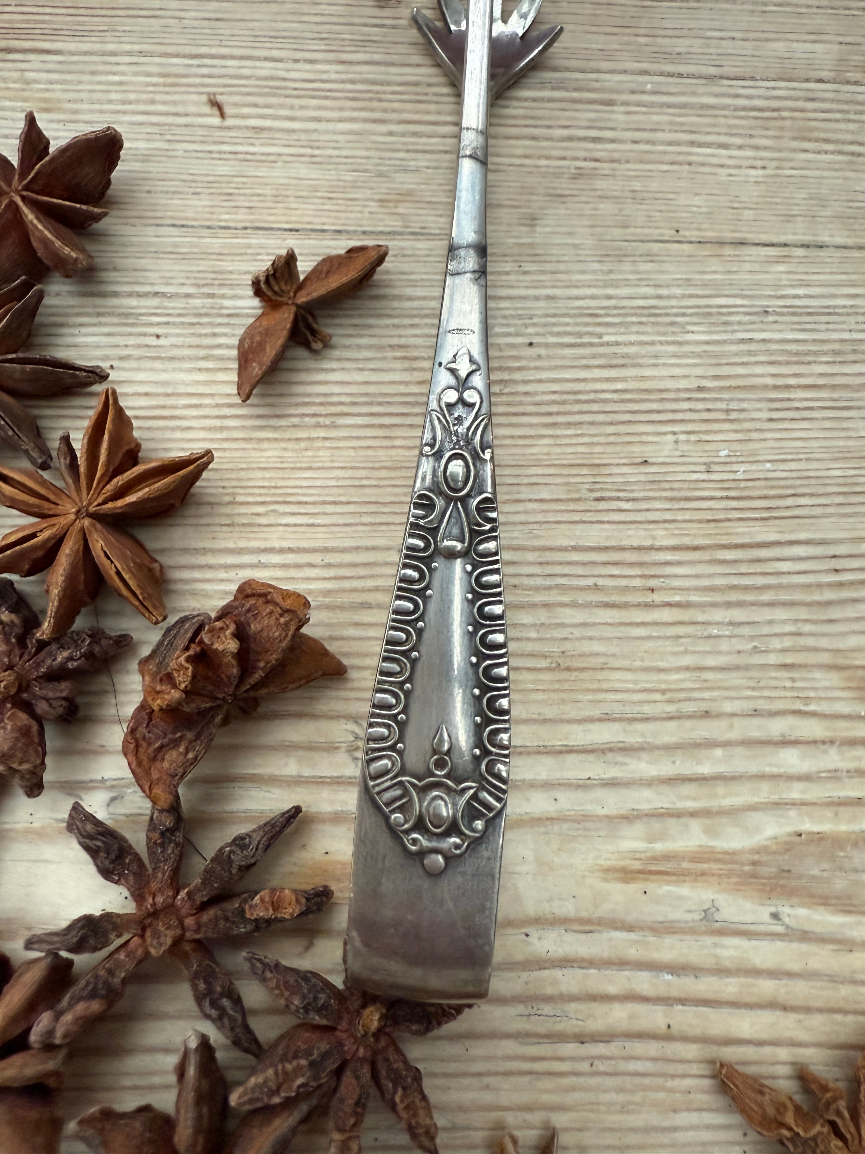 19th Century Silver Plated Sugar Tongs with