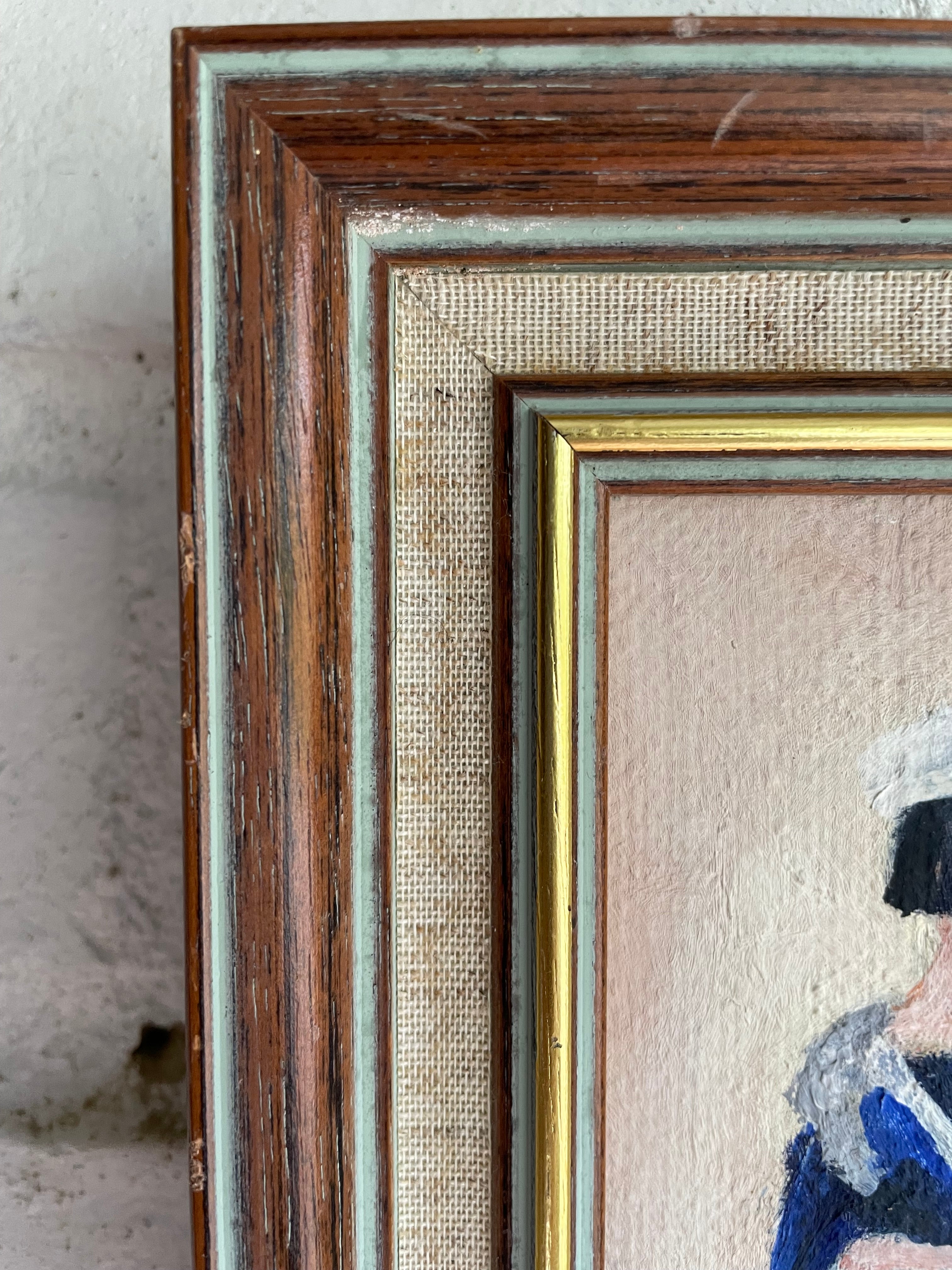 Still Life with Staffordshire Porcelain Objects:  Oil on Canvas