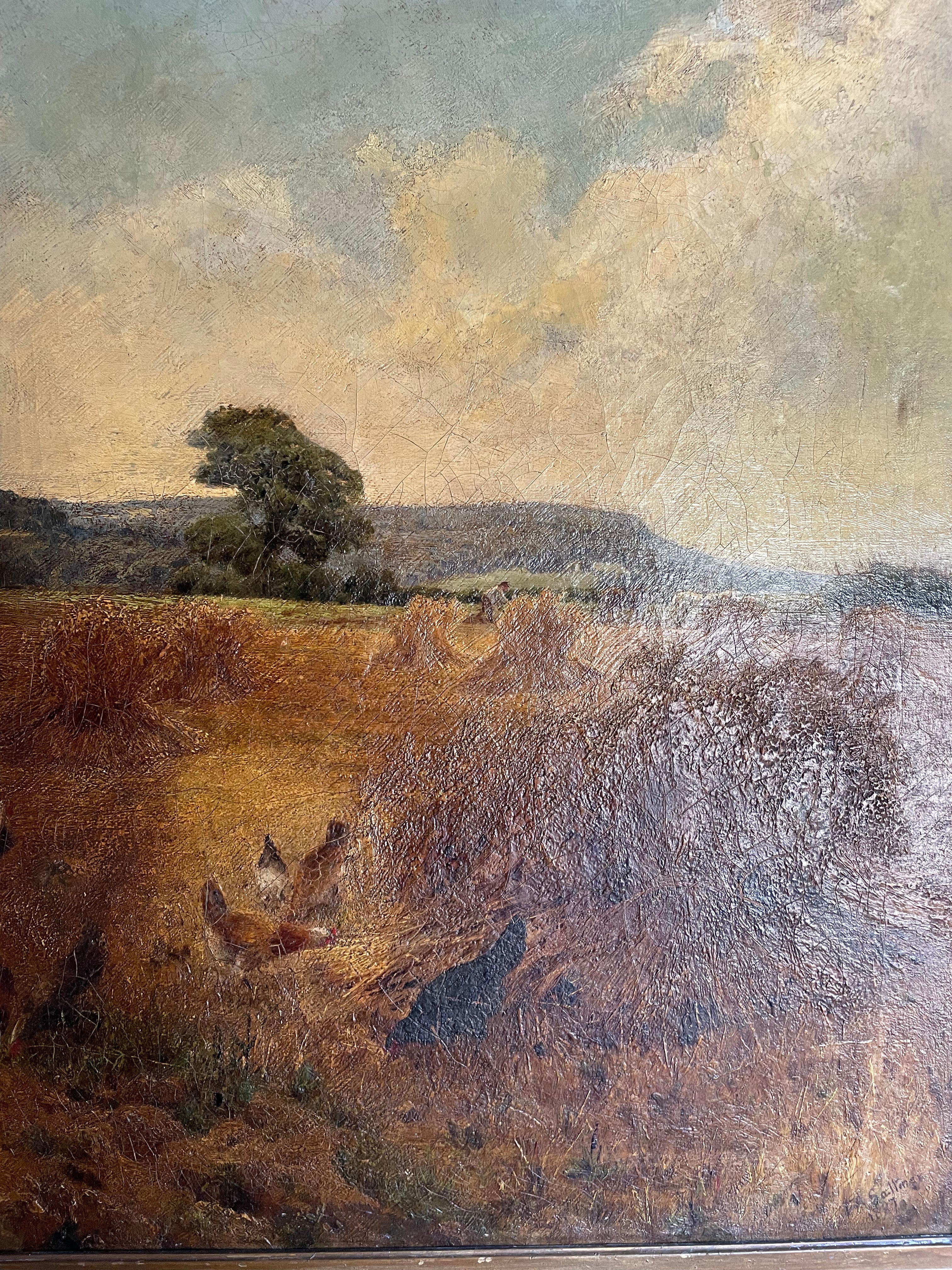 1887 Signed Oil on Canvas “The Harvest”