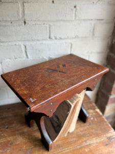 WW1 Naval Stool with Union Jack & French Flag Inlay