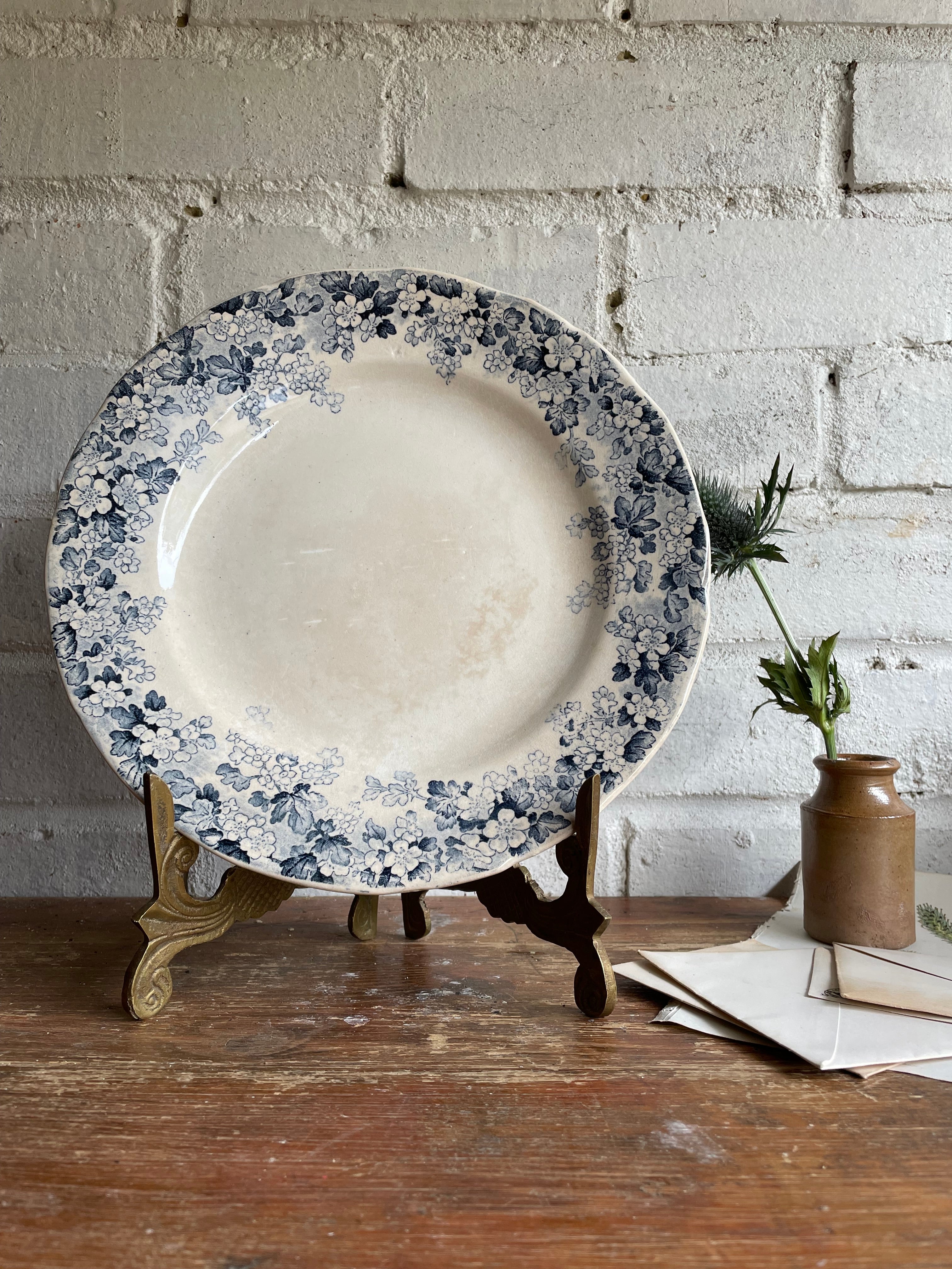 Antique French Ironstone Plate
