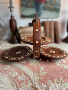 Early 1900s Anglo-Indian Travelling Cake Stand