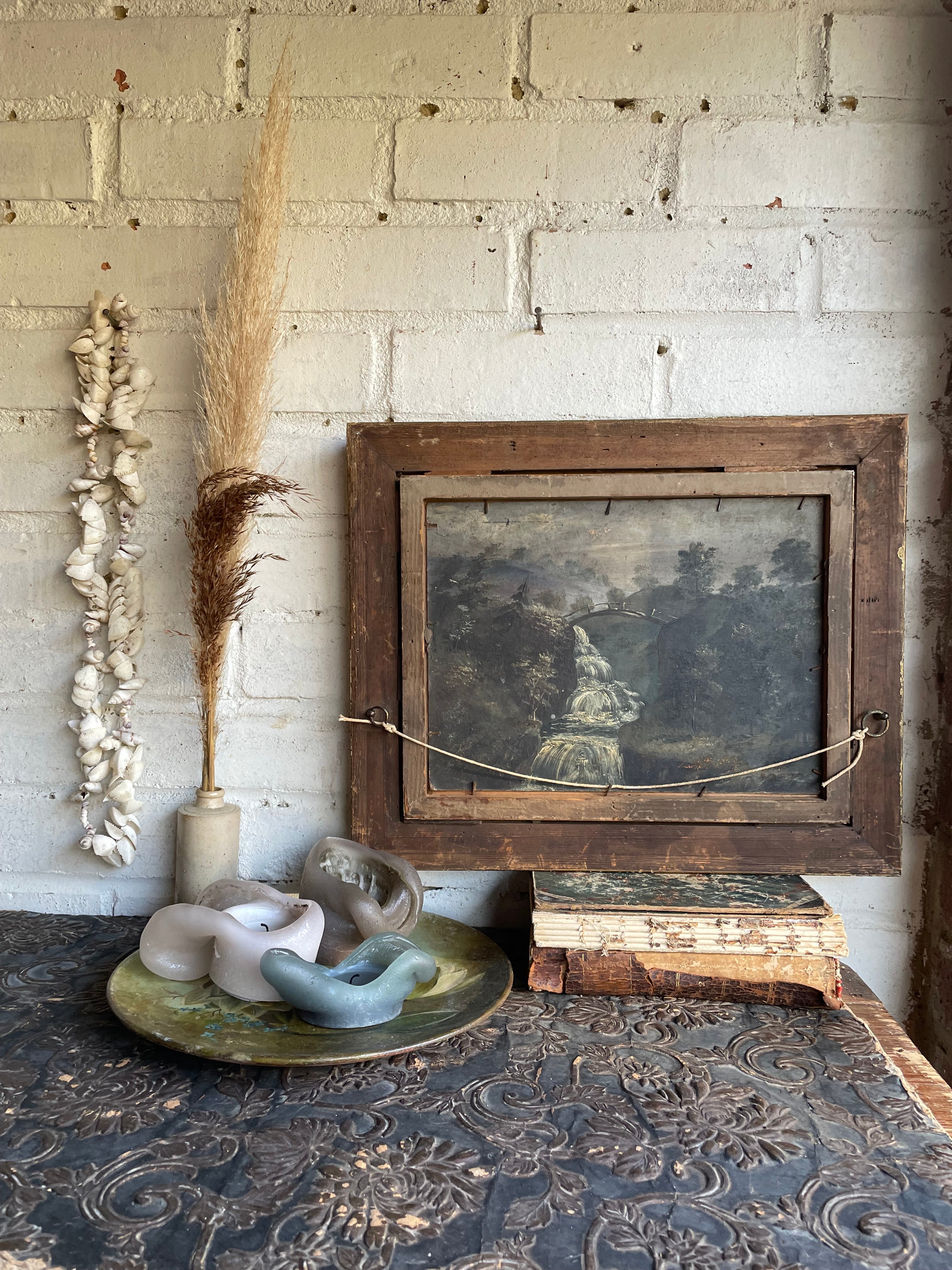 19th Century British School Double-Sided Oil Painting