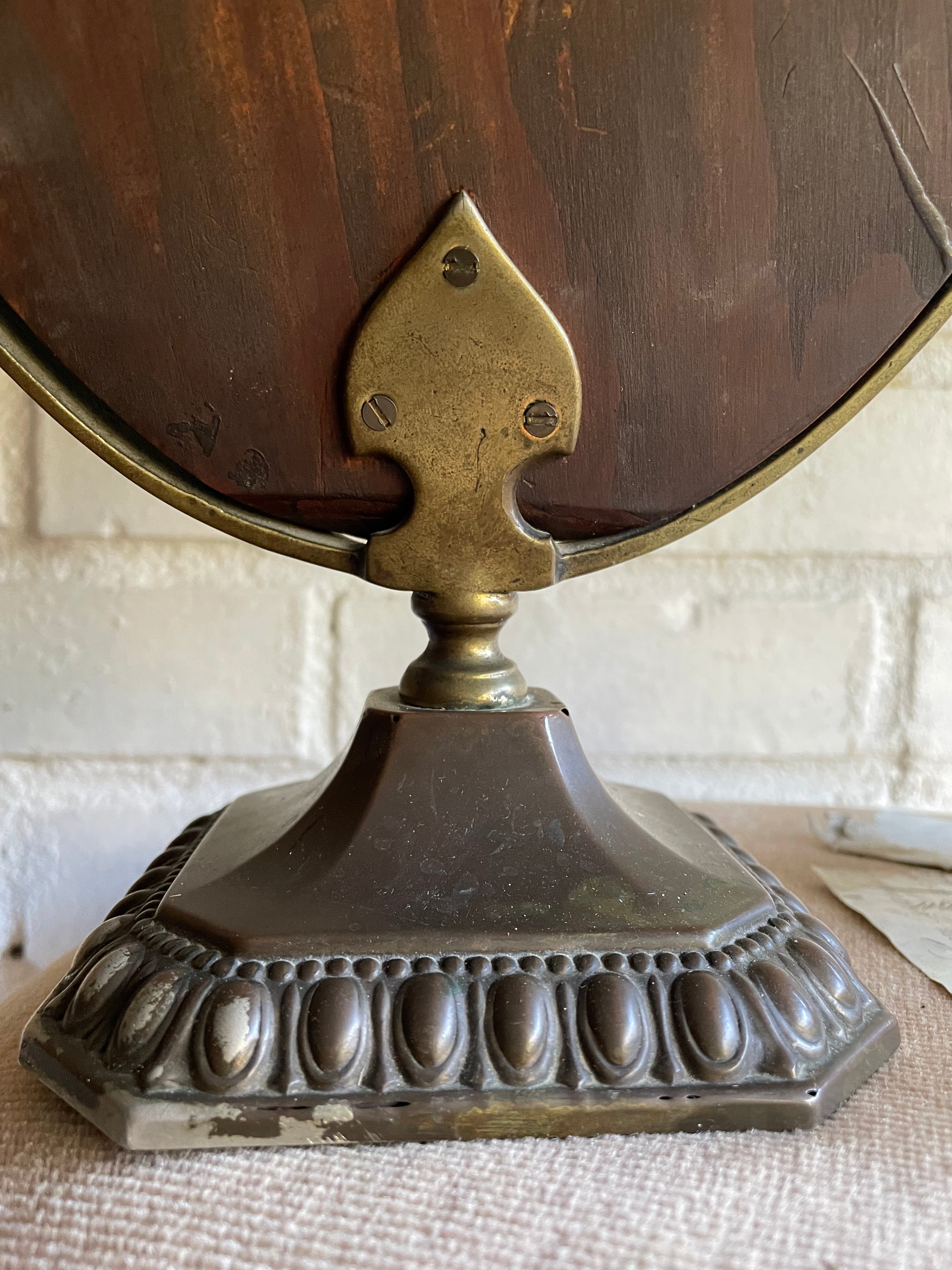 Antique Bronze Metal Dressing Table Mirror
