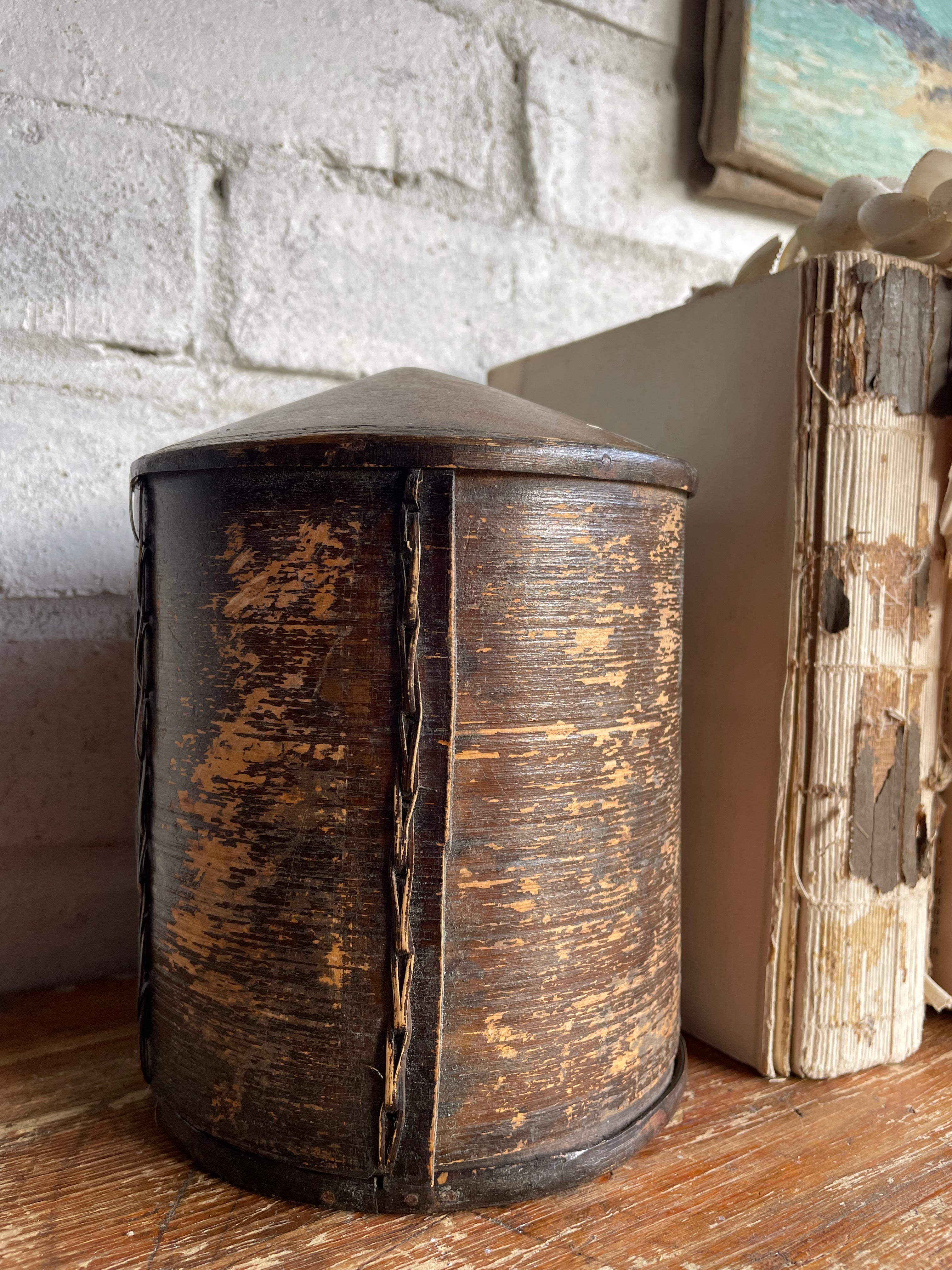 19th Century Bentwood Grain Measure Canister