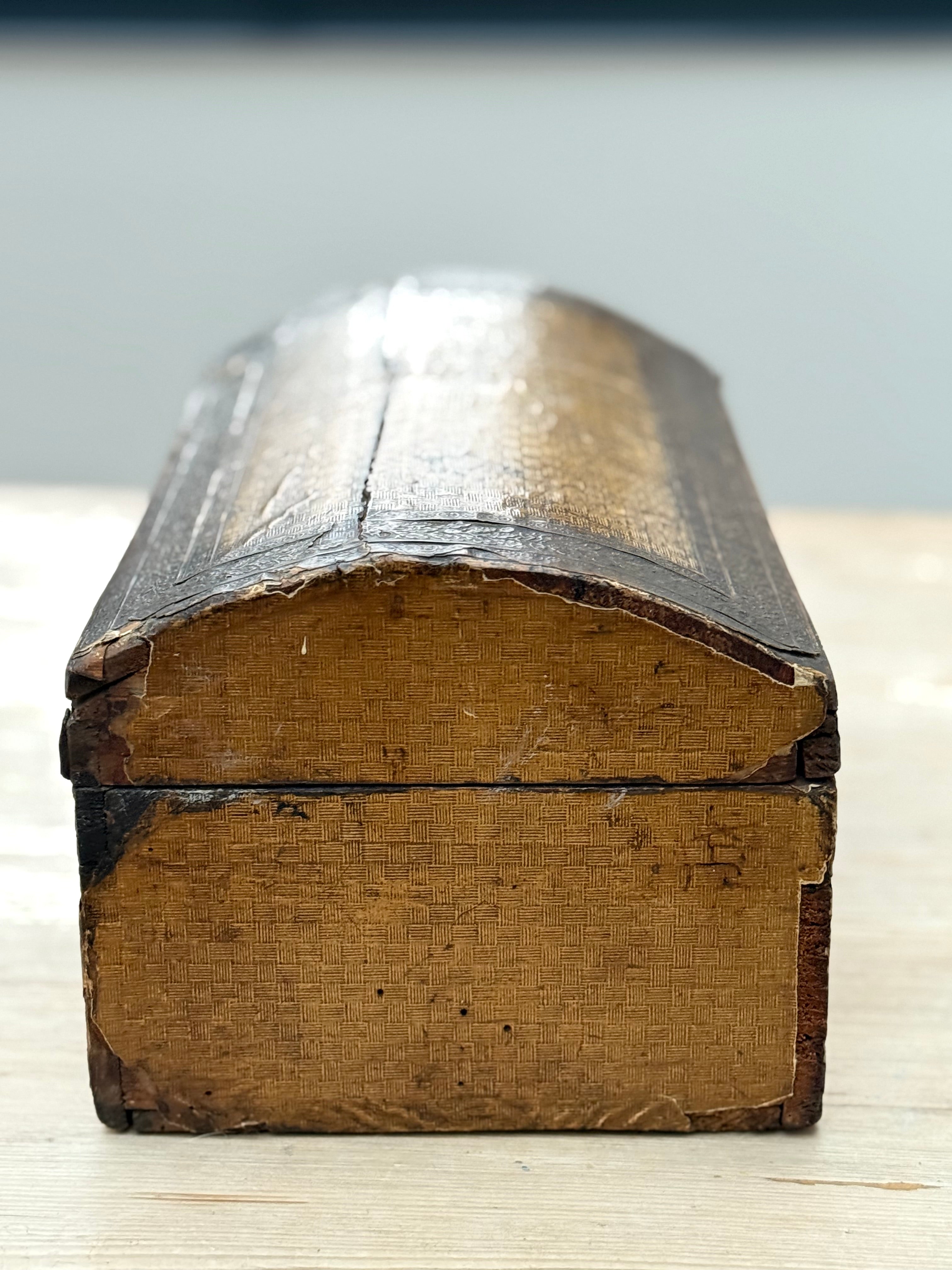 Circa 1880s: Embossed Faux Leather Box