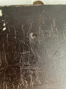 Large Antique Fruit Still Life:  Timeworn Oil on Canvas