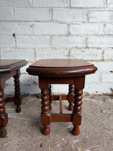 19th Century Small Oak Bobbin Stools