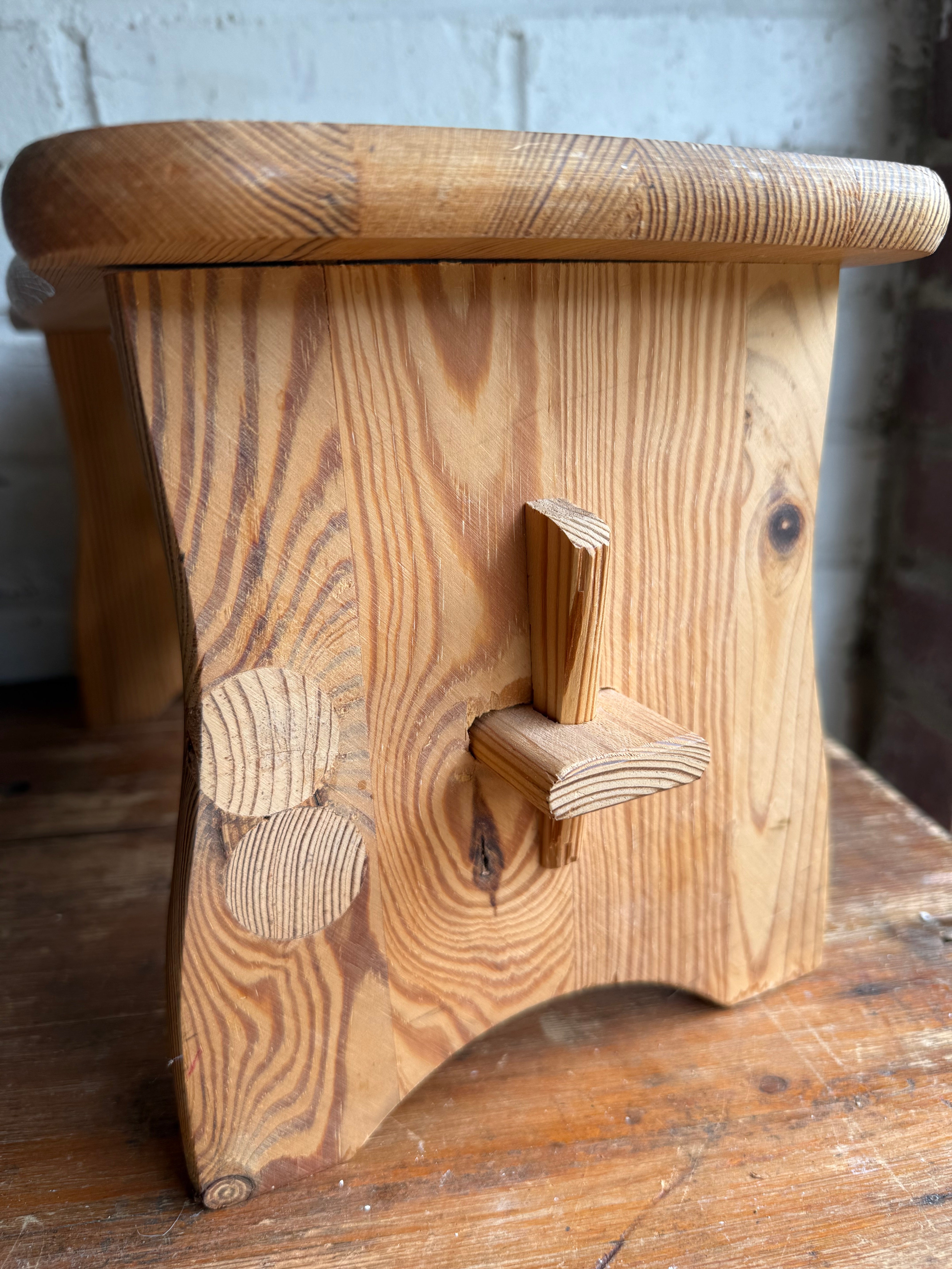 Handcrafted Pine Stool
